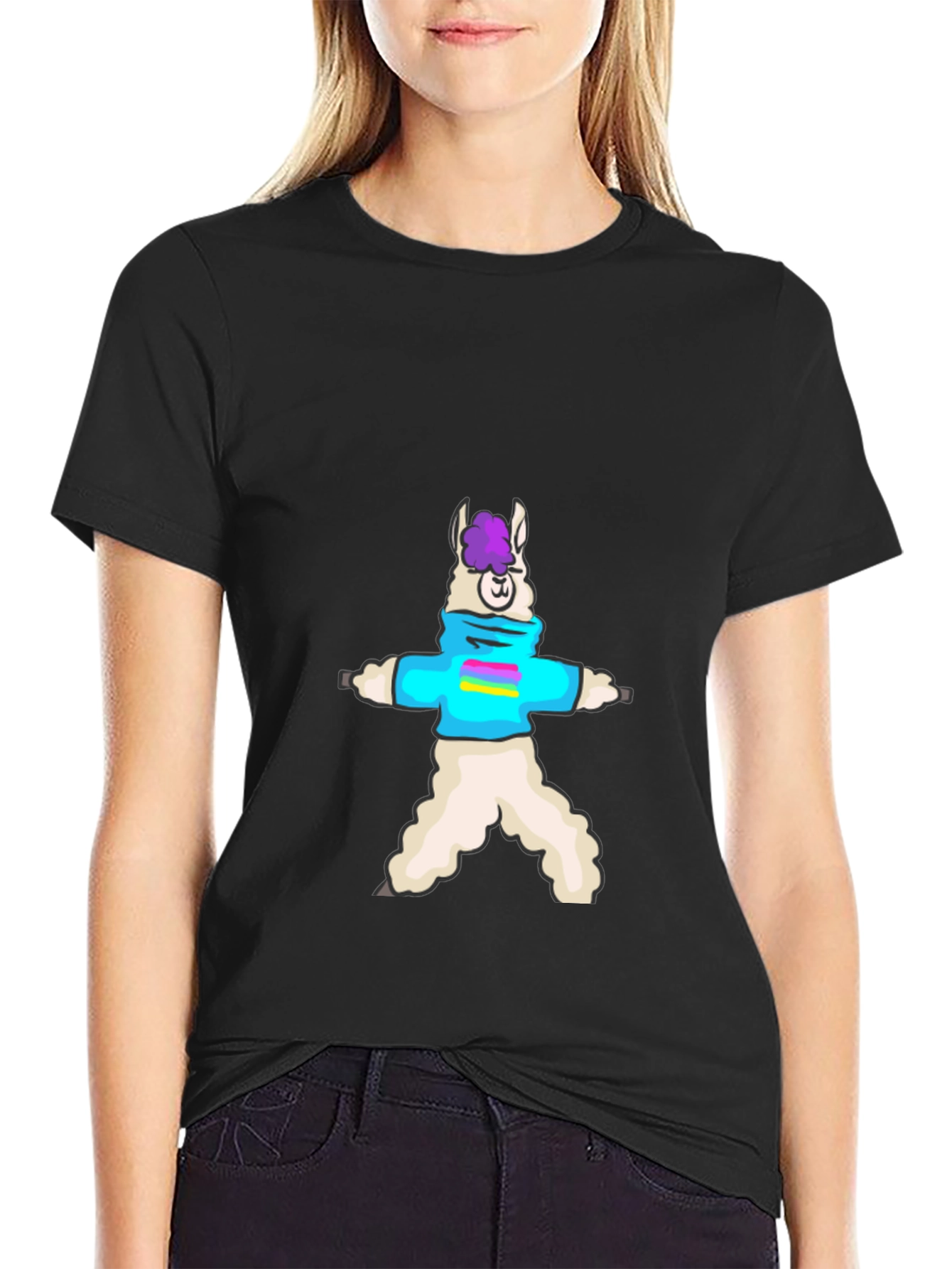 Llama Yoga T-Shirt - Cute Animal Tee