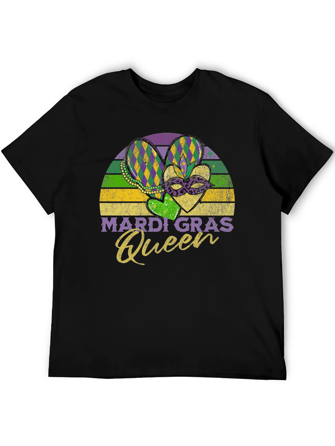 Mardi Gras Queen Black T-Shirt