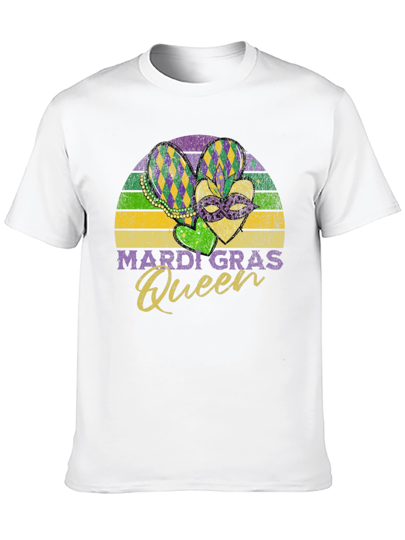 Mardi Gras Queen Black T-Shirt