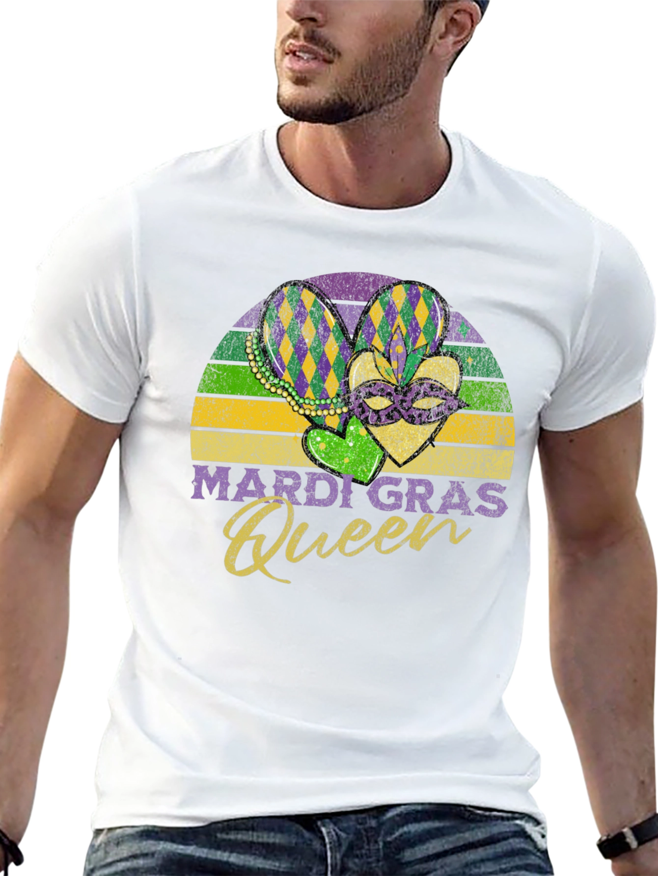 Mardi Gras Queen Black T-Shirt