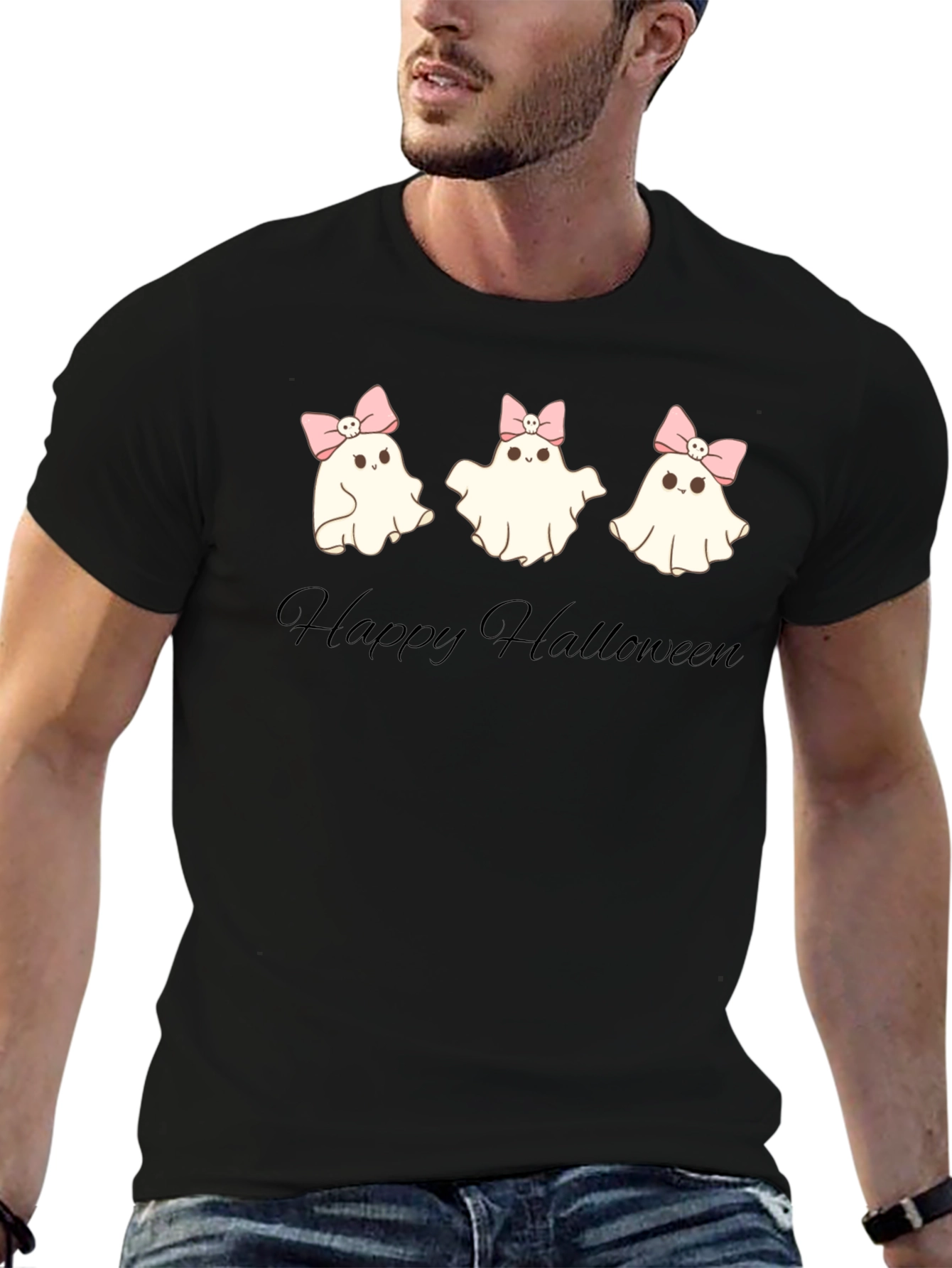 Cute Halloween Ghost T-Shirt - Spooky Season Apparel