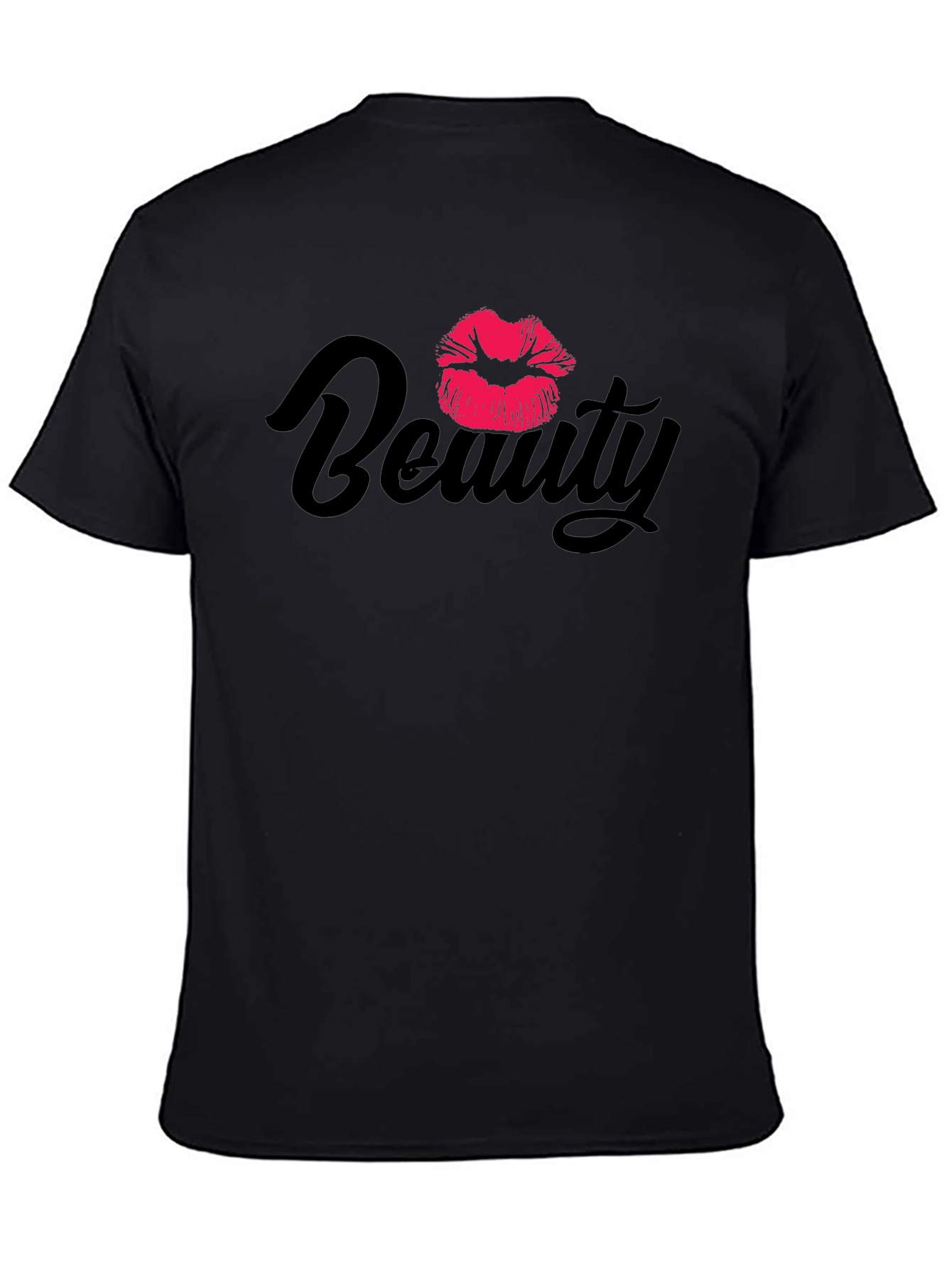 Beauty Lips Graphic Black T-Shirt