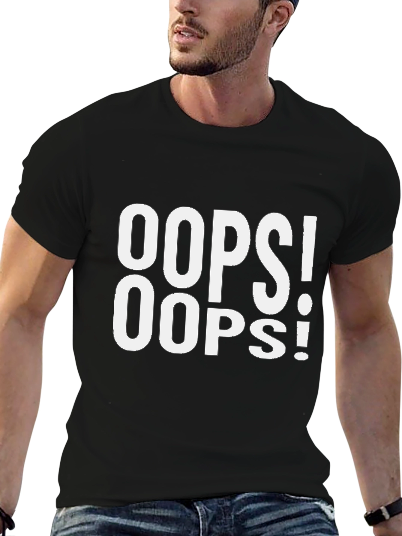 Oops! Graphic Tee - Mens Black T-Shirt