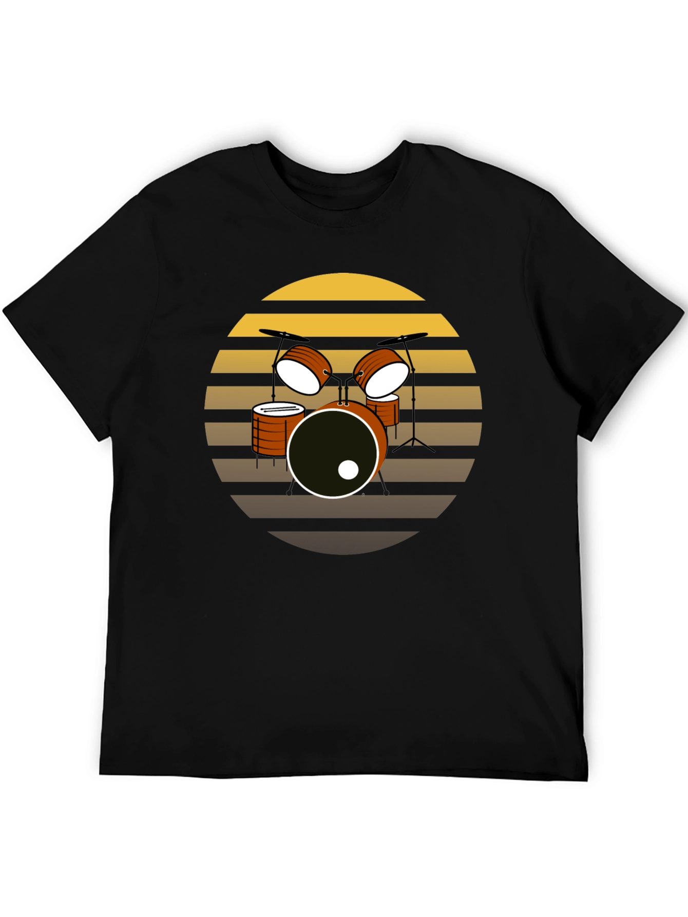 Retro Drum Set T-Shirt - Musician Tee