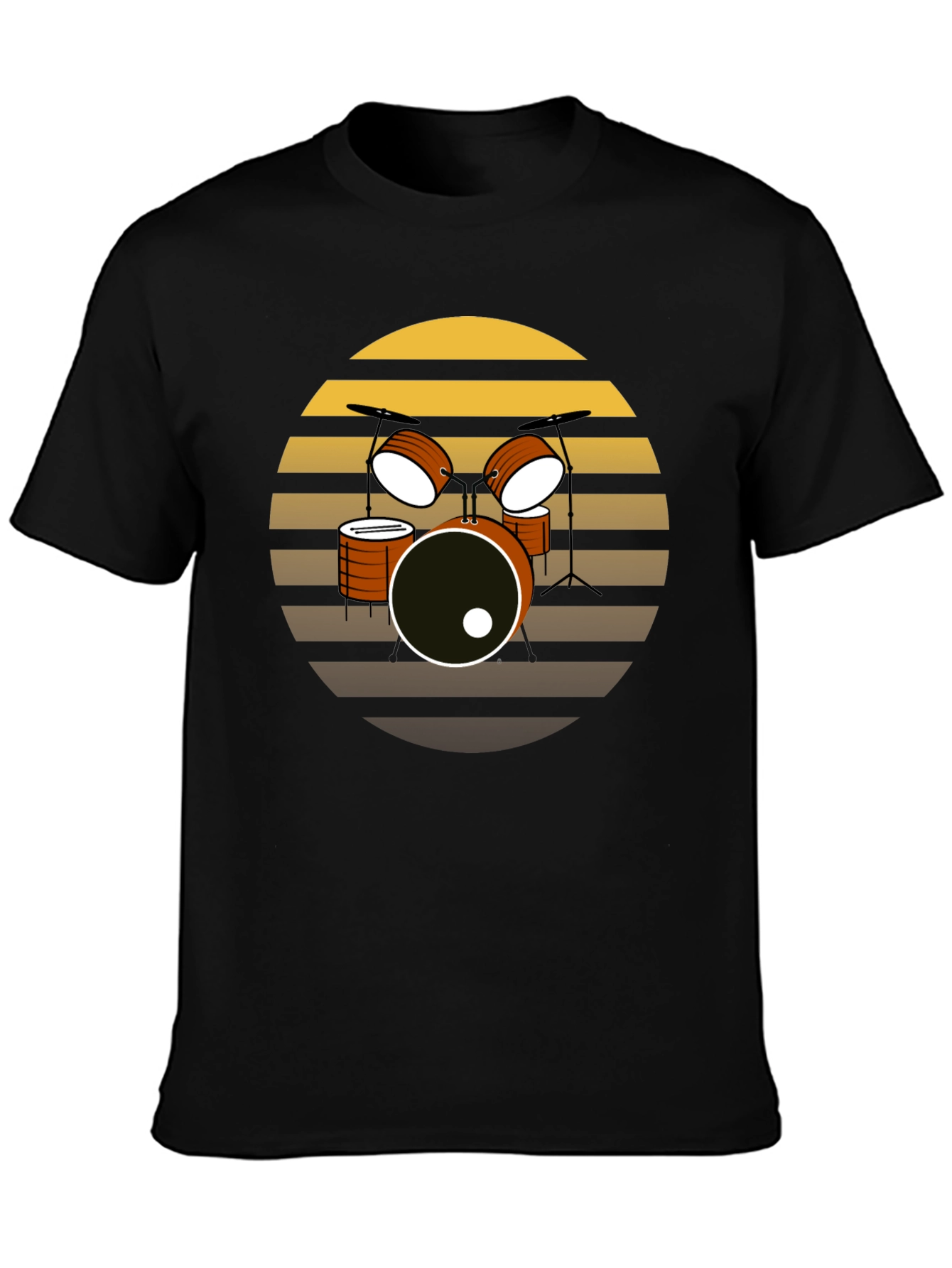 Retro Drum Set T-Shirt - Musician Tee