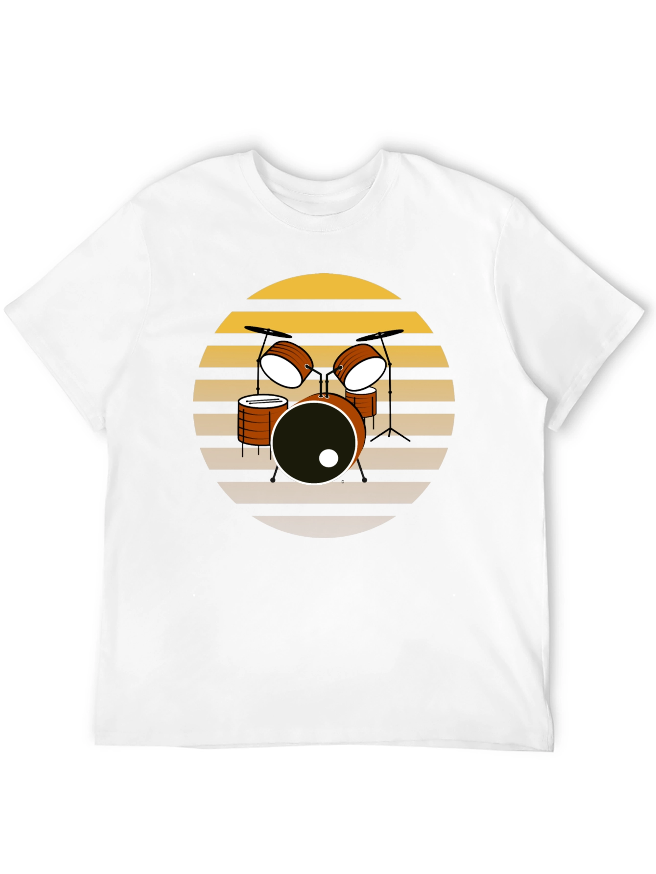 Retro Drum Set T-Shirt - Musician Tee
