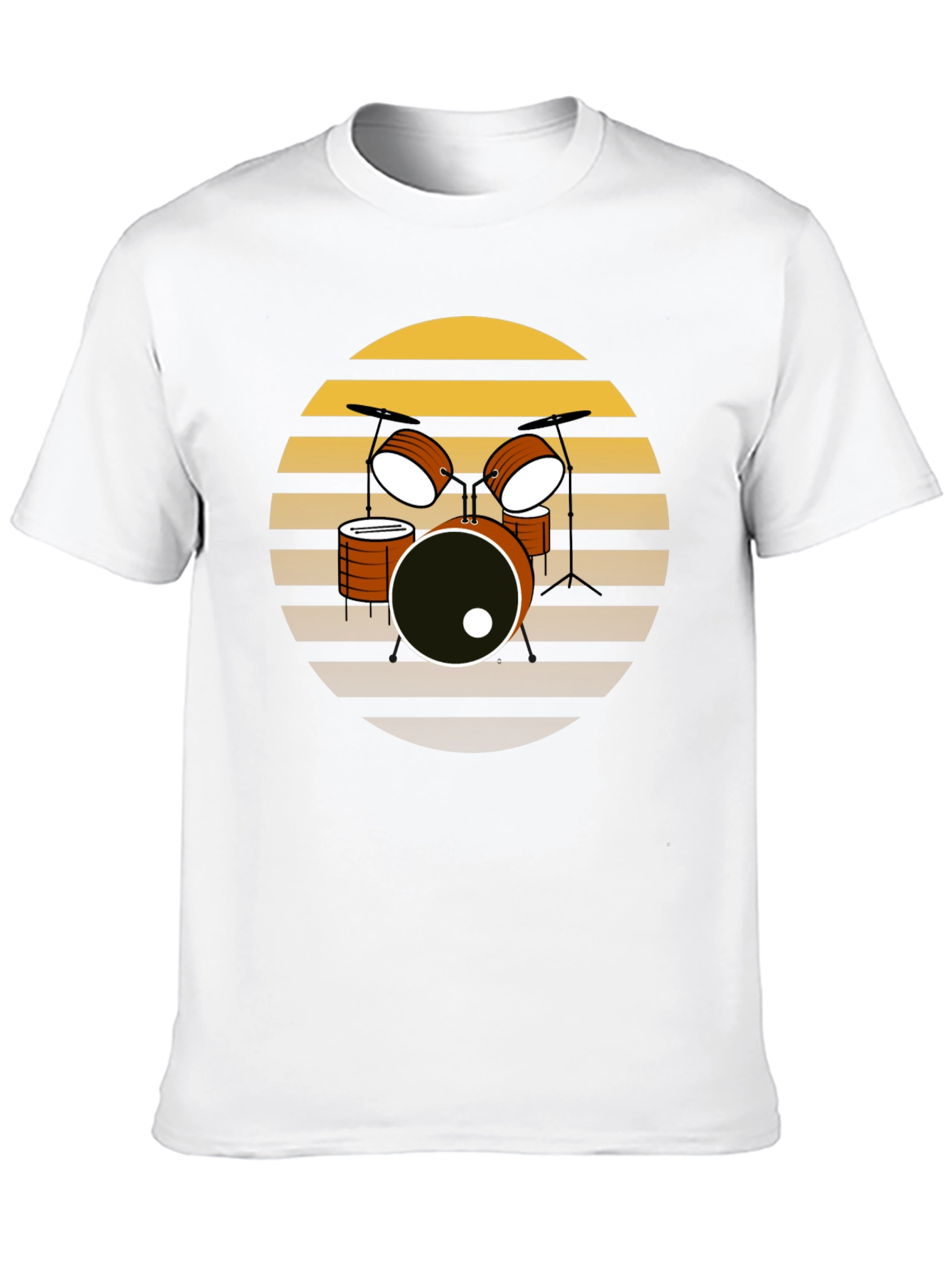 Retro Drum Set T-Shirt - Musician Tee
