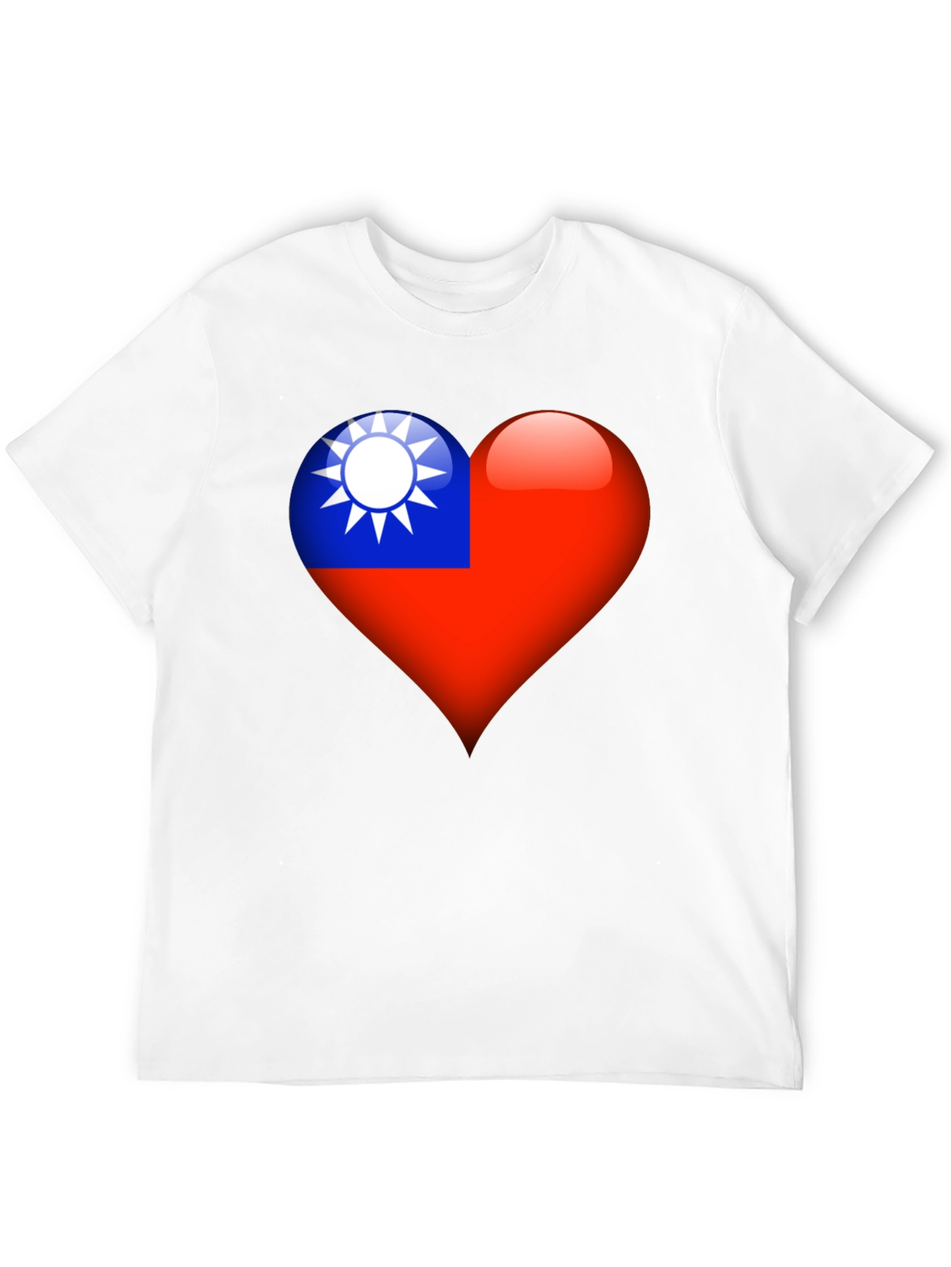 Taiwanese Flag Heart T-Shirt - Show Your Love