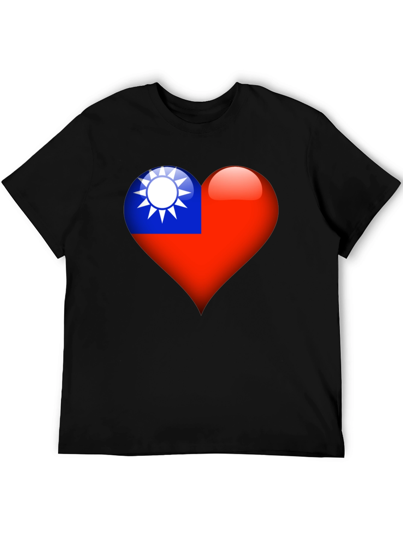Taiwanese Flag Heart T-Shirt - Show Your Love