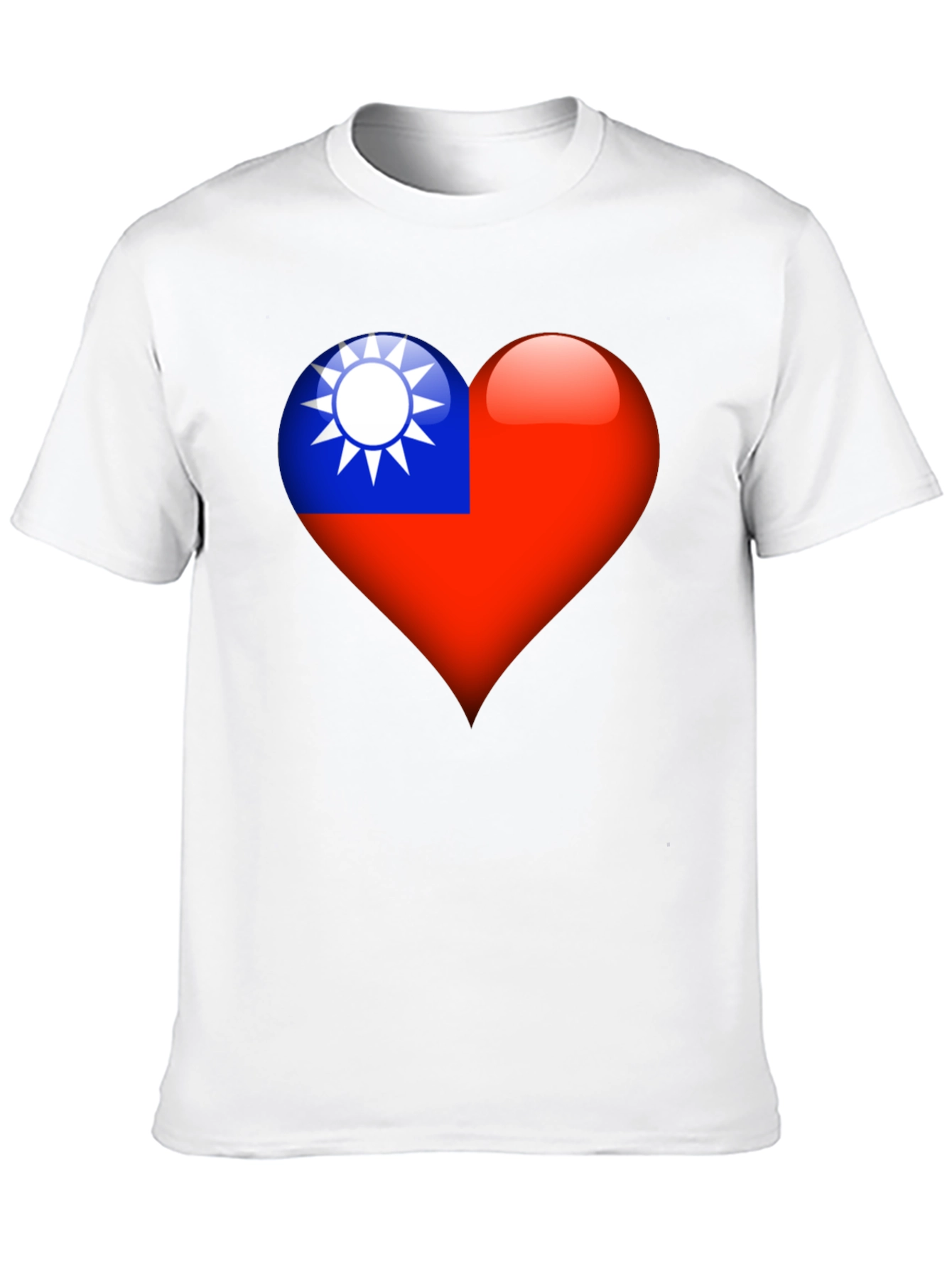 Taiwanese Flag Heart T-Shirt - Show Your Love