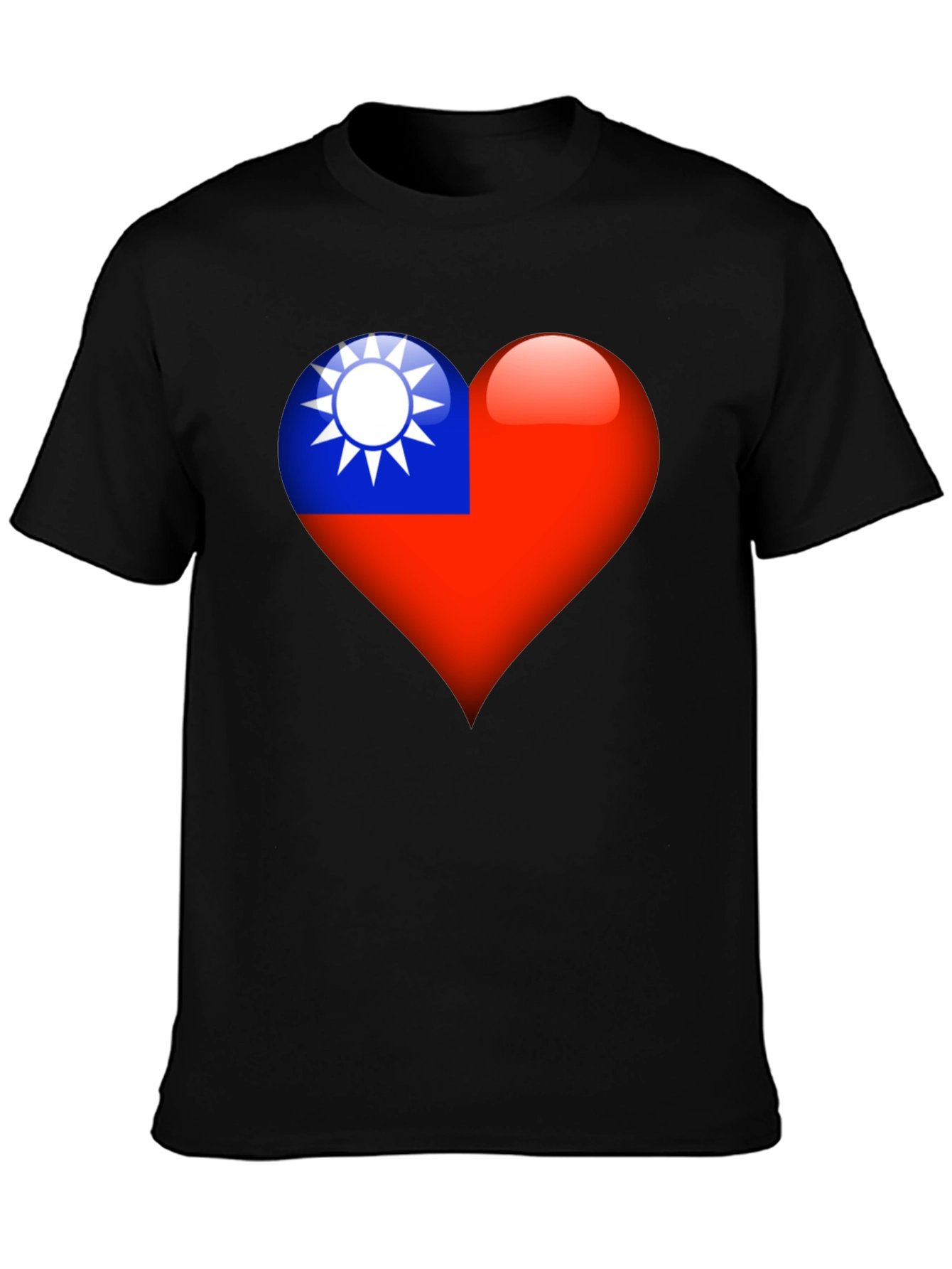 Taiwanese Flag Heart T-Shirt - Show Your Love