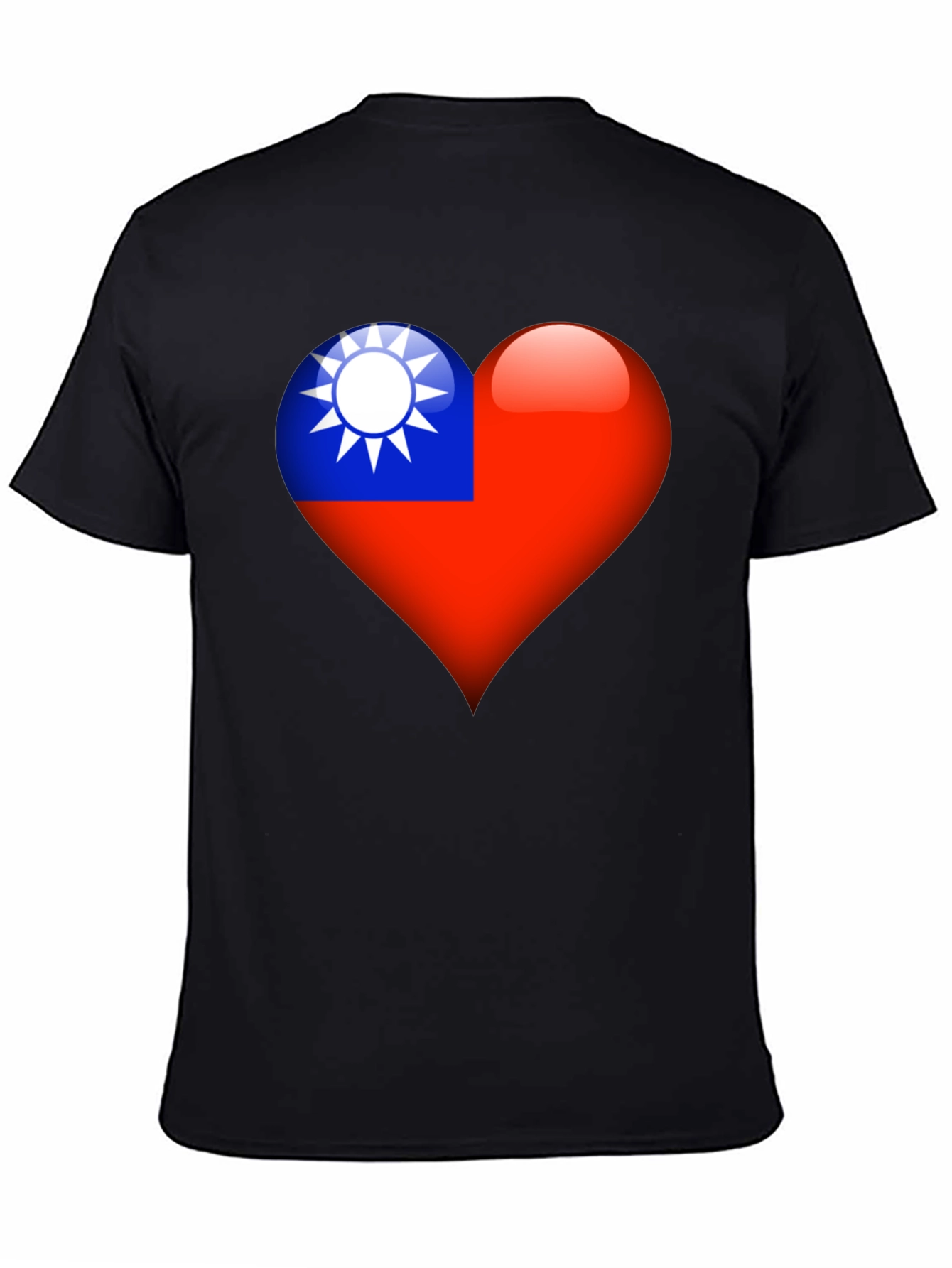 Taiwanese Flag Heart T-Shirt - Show Your Love