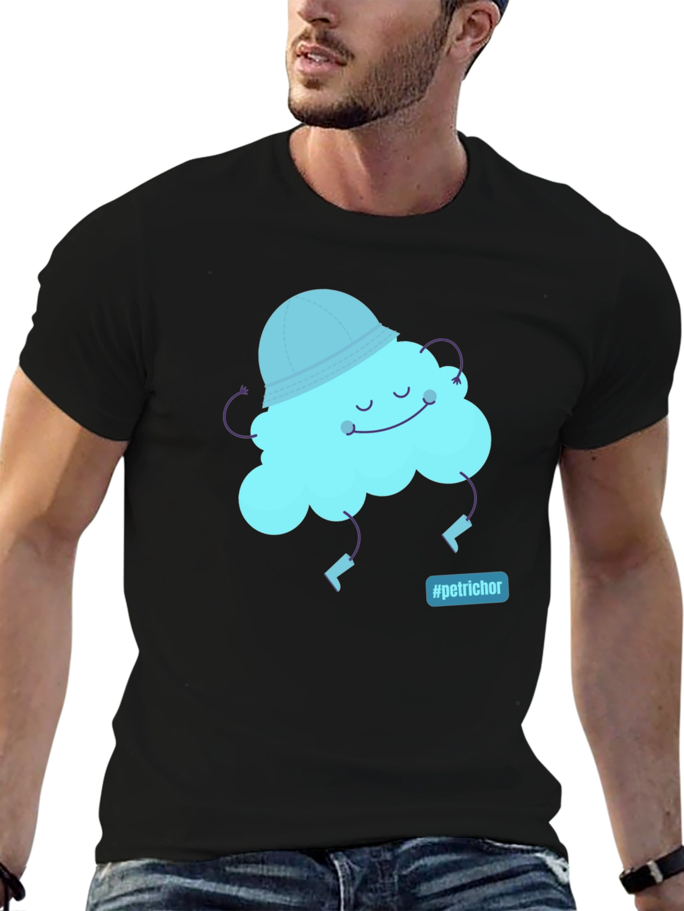 Whimsical Cloud Graphic Tee - Petrichor Vibes
