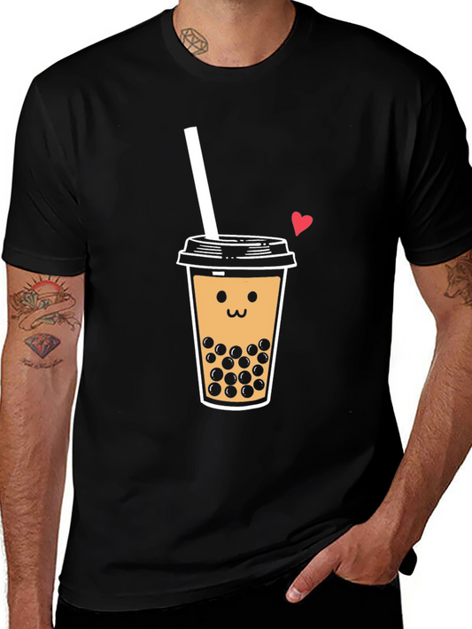 Boba Tea Graphic T-Shirt - Cute Bubble Tea Design