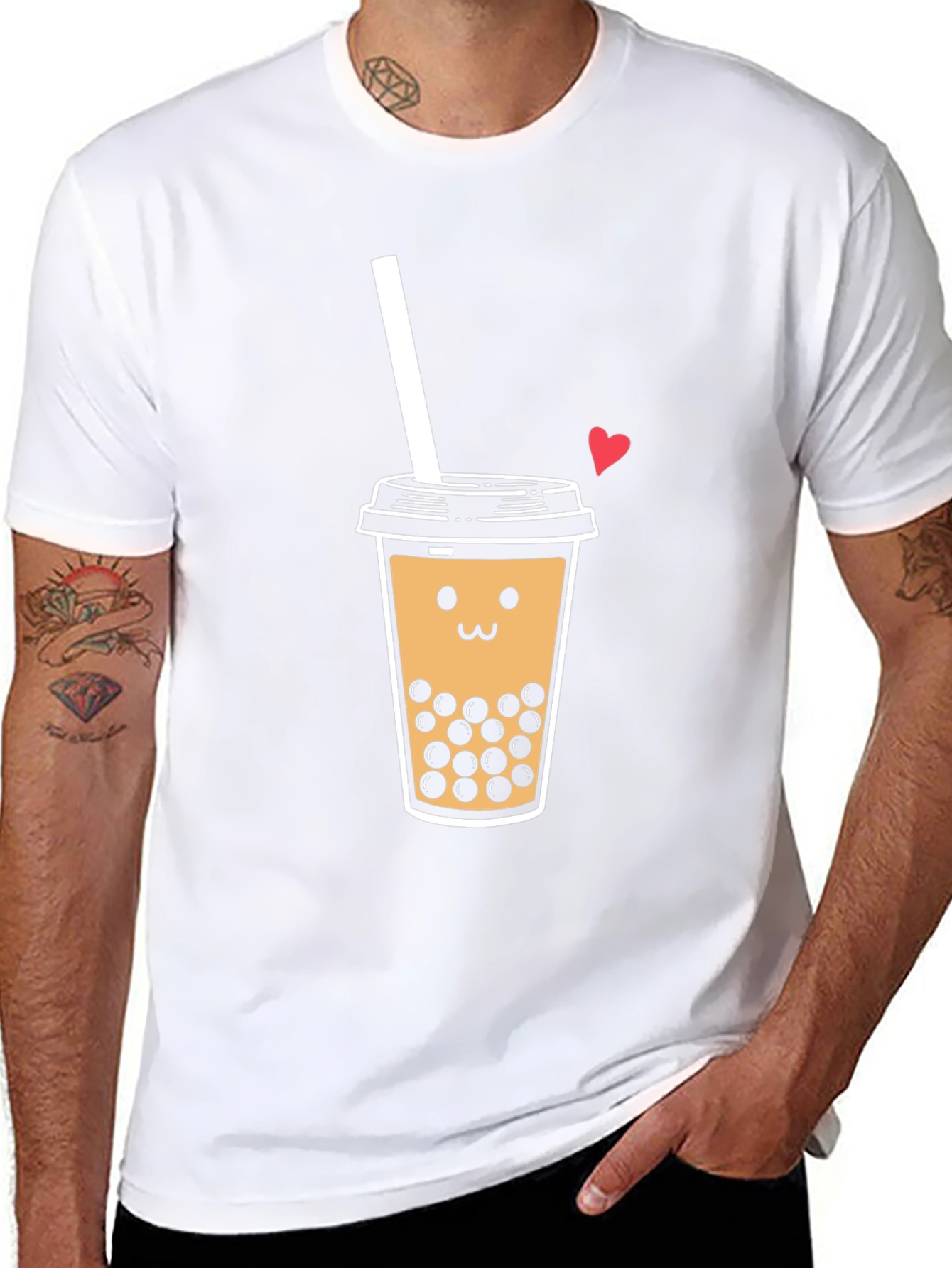 Boba Tea Graphic T-Shirt - Cute Bubble Tea Design