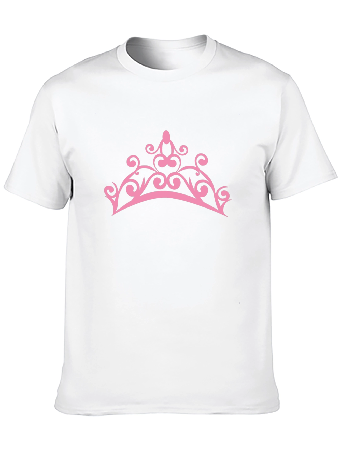 Pink Crown Graphic Tee - Stylish Mens Black T-Shirt