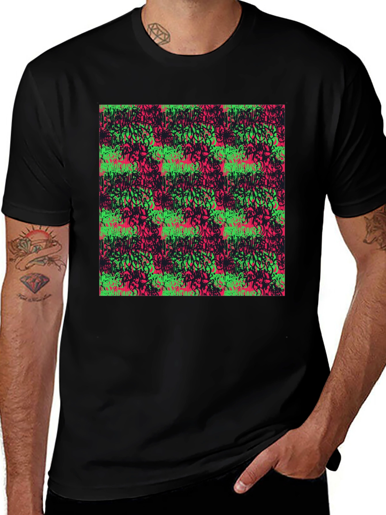 Graffiti Style Graphic Print T-Shirt