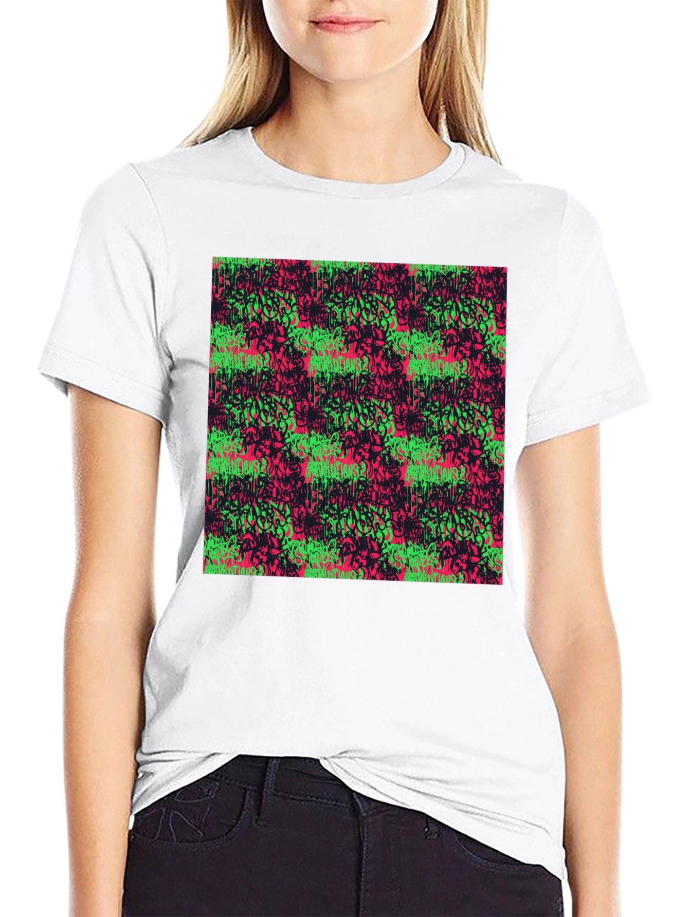Graffiti Style Graphic Print T-Shirt