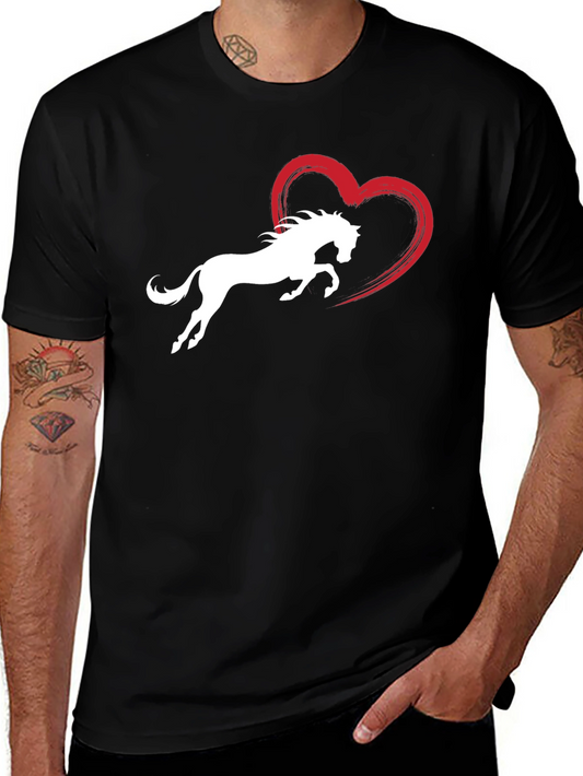 Horse Love Graphic Tee - Stylish Black T-Shirt