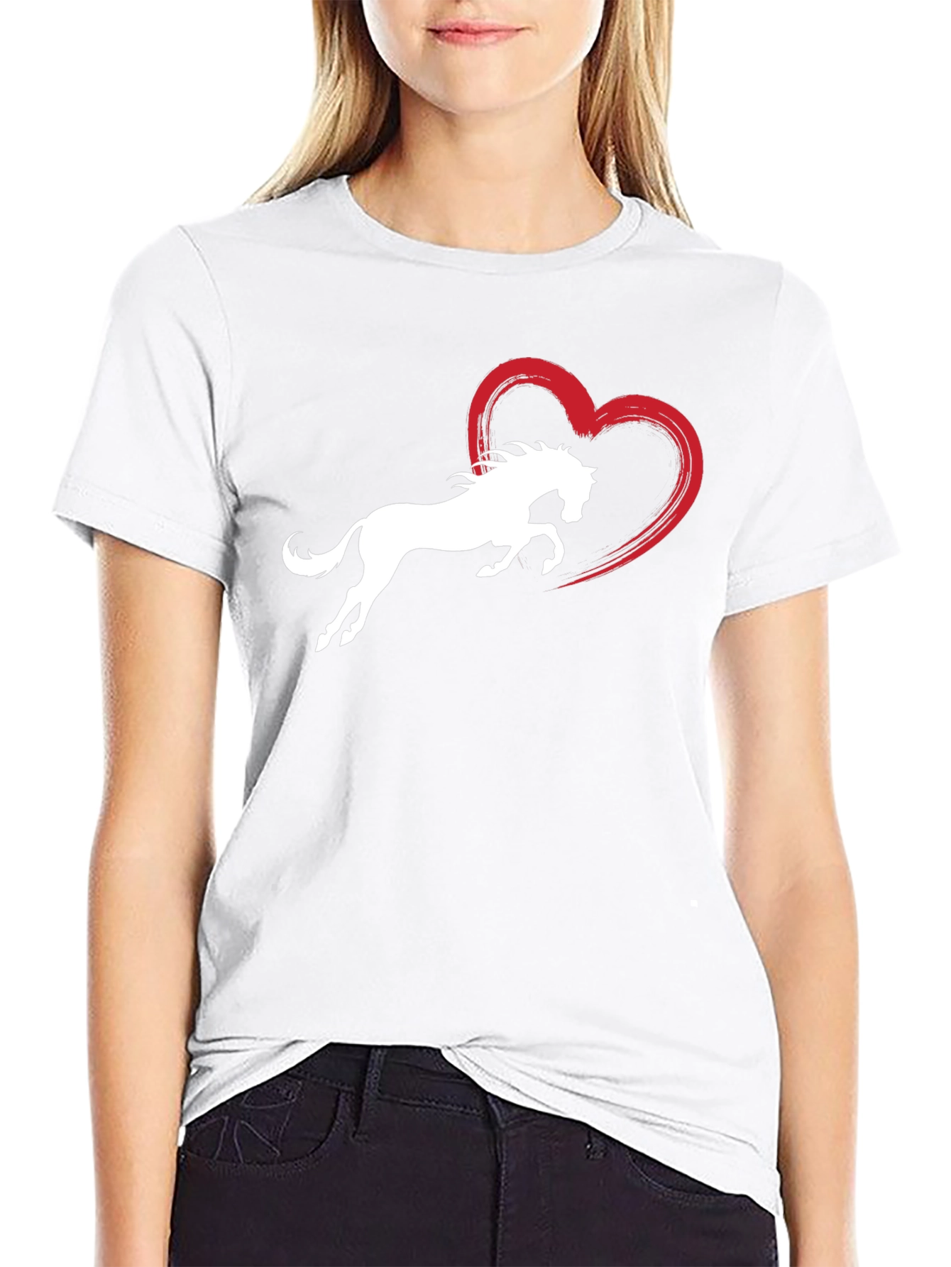 Horse Love Graphic Tee - Stylish Black T-Shirt