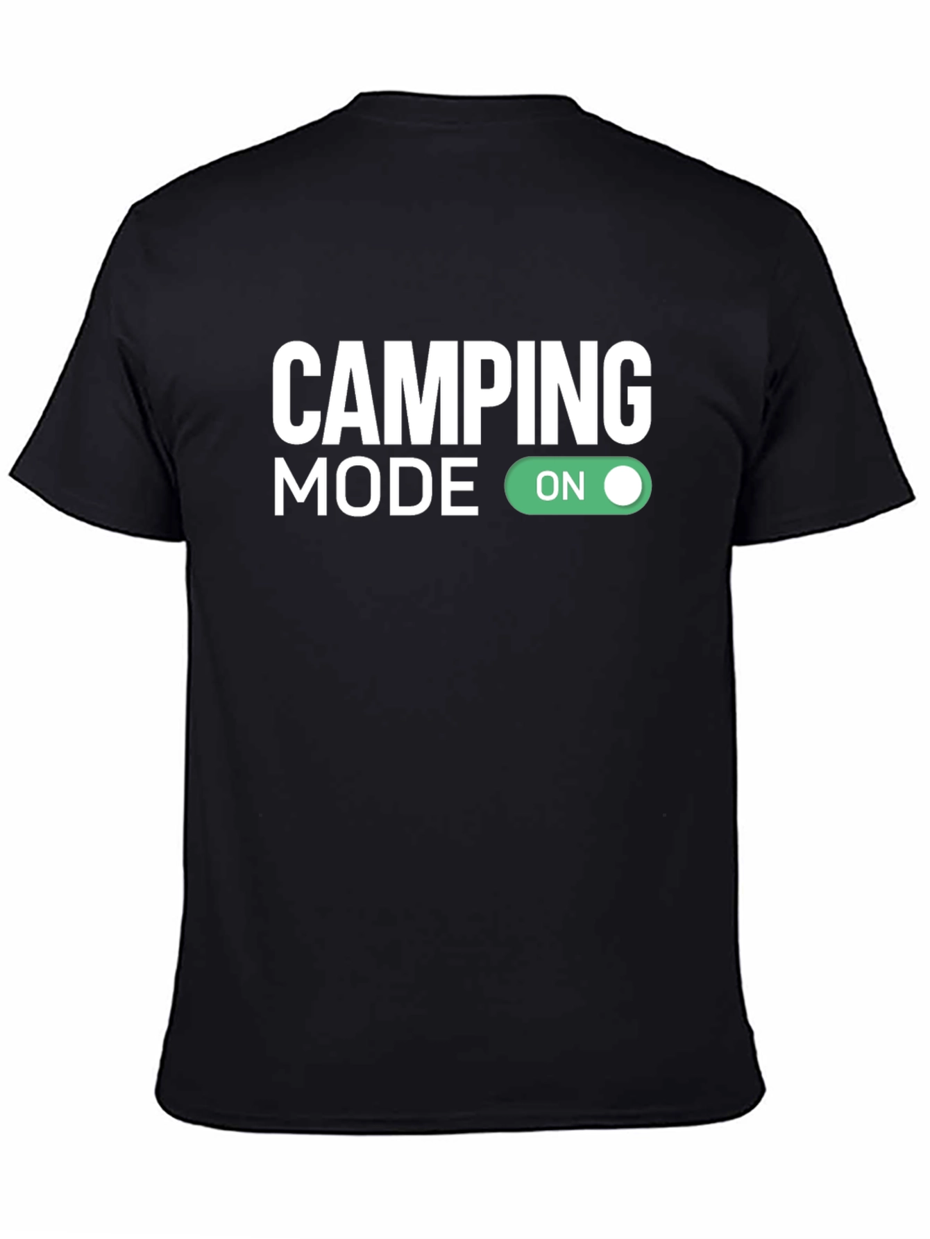 Camping Mode On Black Graphic Tee