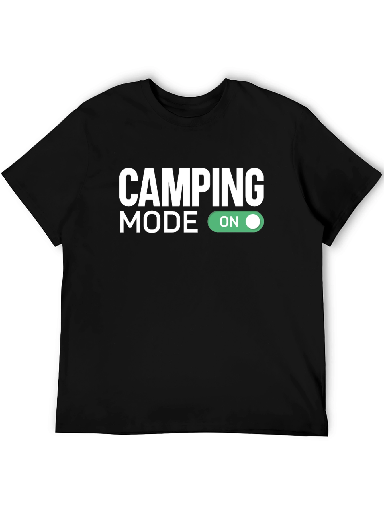Camping Mode On Black Graphic Tee