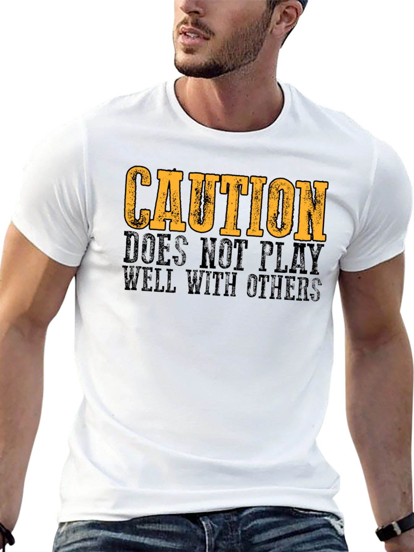 Caution T-Shirt - Does Not Play Well With Others