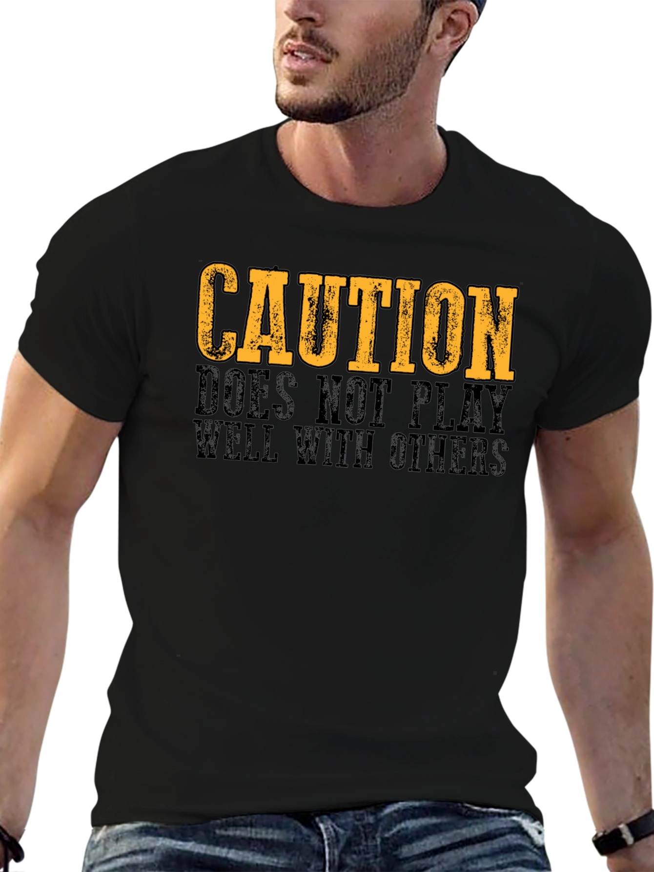 Caution T-Shirt - Does Not Play Well With Others
