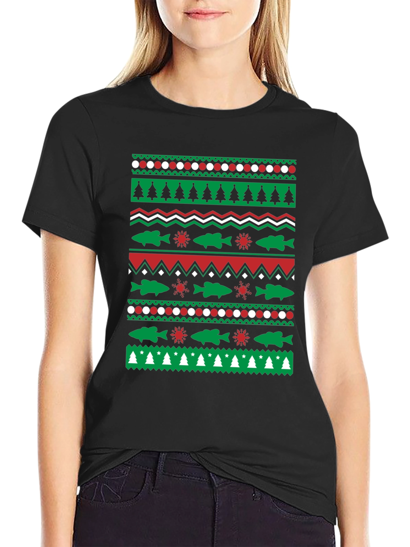 Festive Fishing Christmas T-Shirt