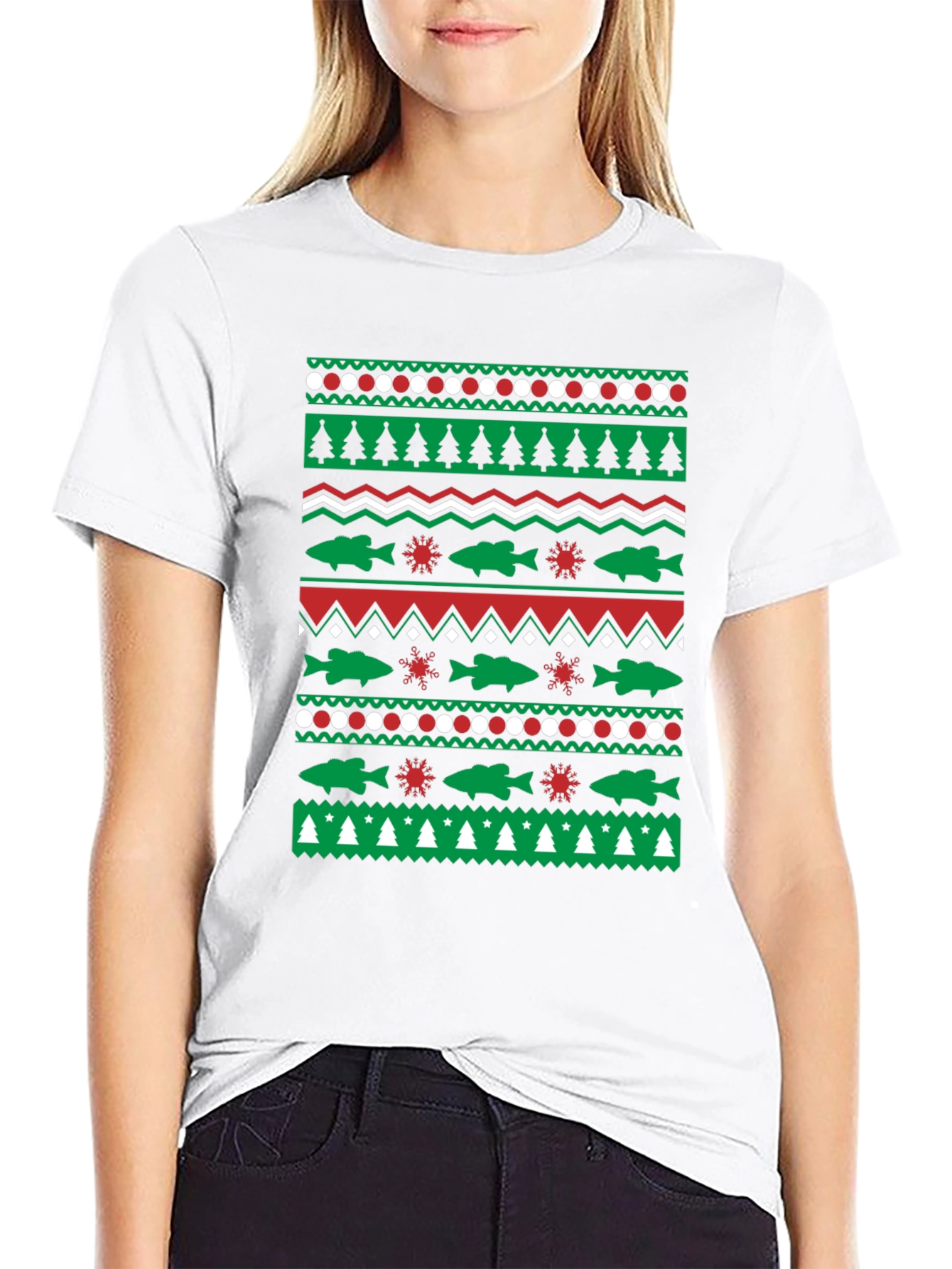 Festive Fishing Christmas T-Shirt