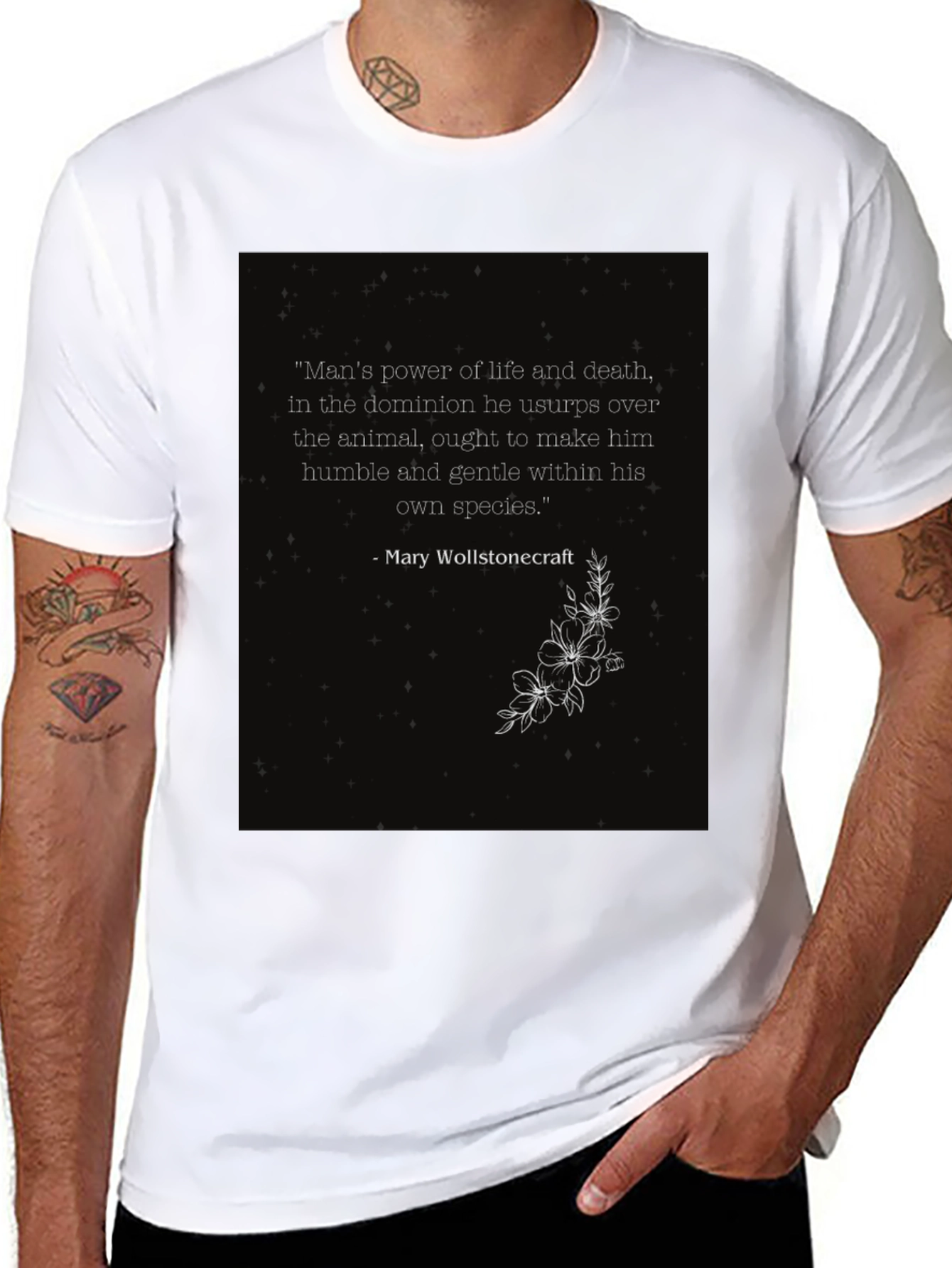 Philosophical Quote T-Shirt - Mans Power