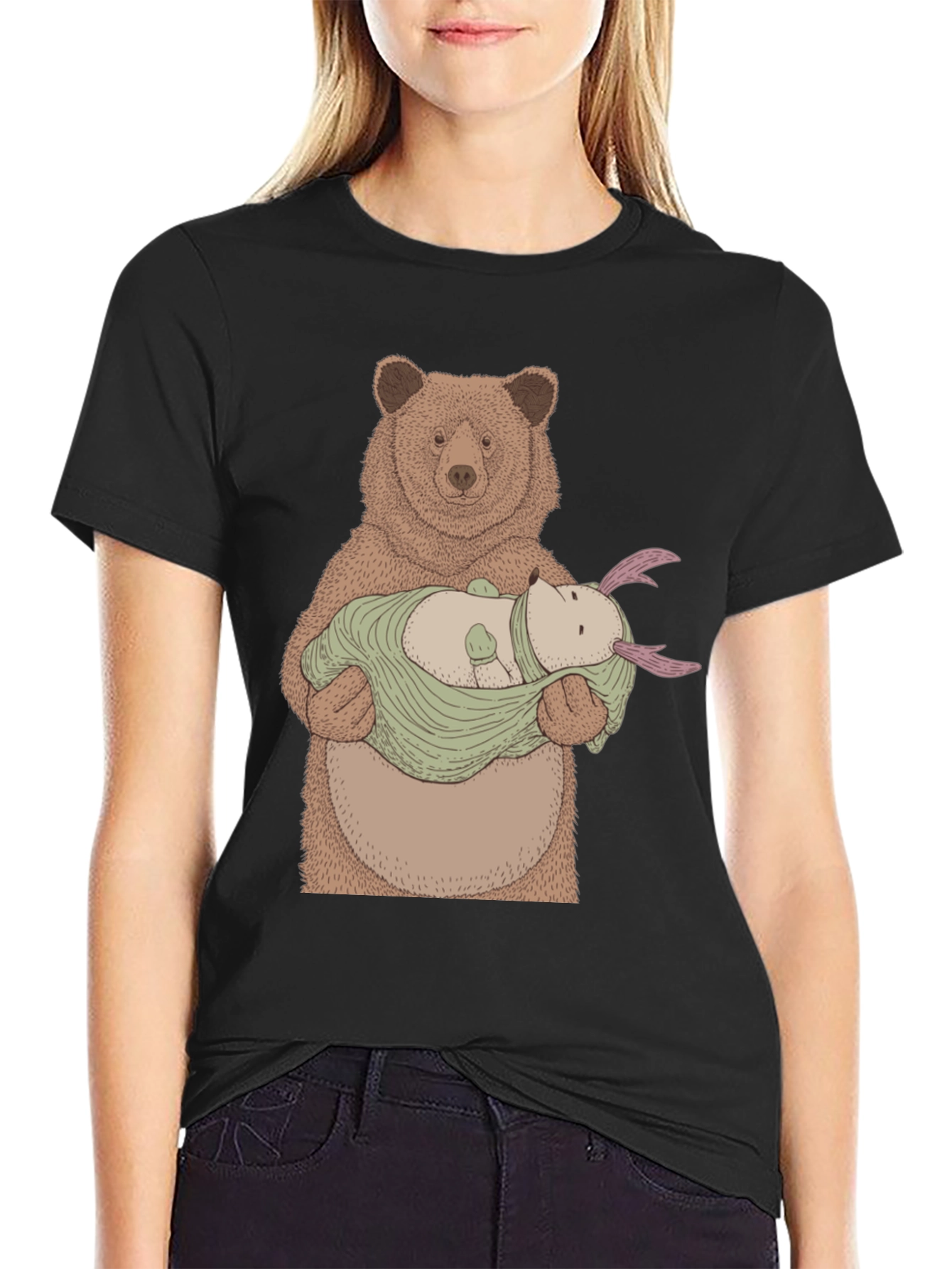 Bear Holding Creature T-Shirt