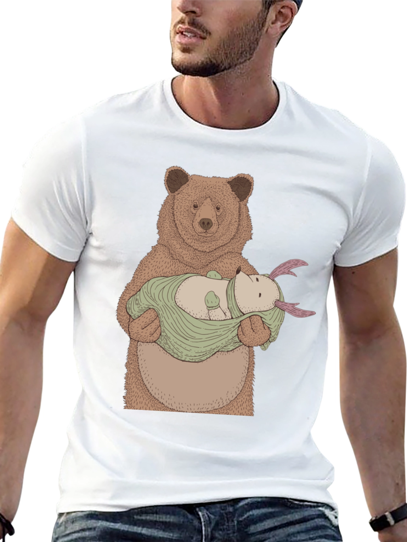 Bear Holding Creature T-Shirt