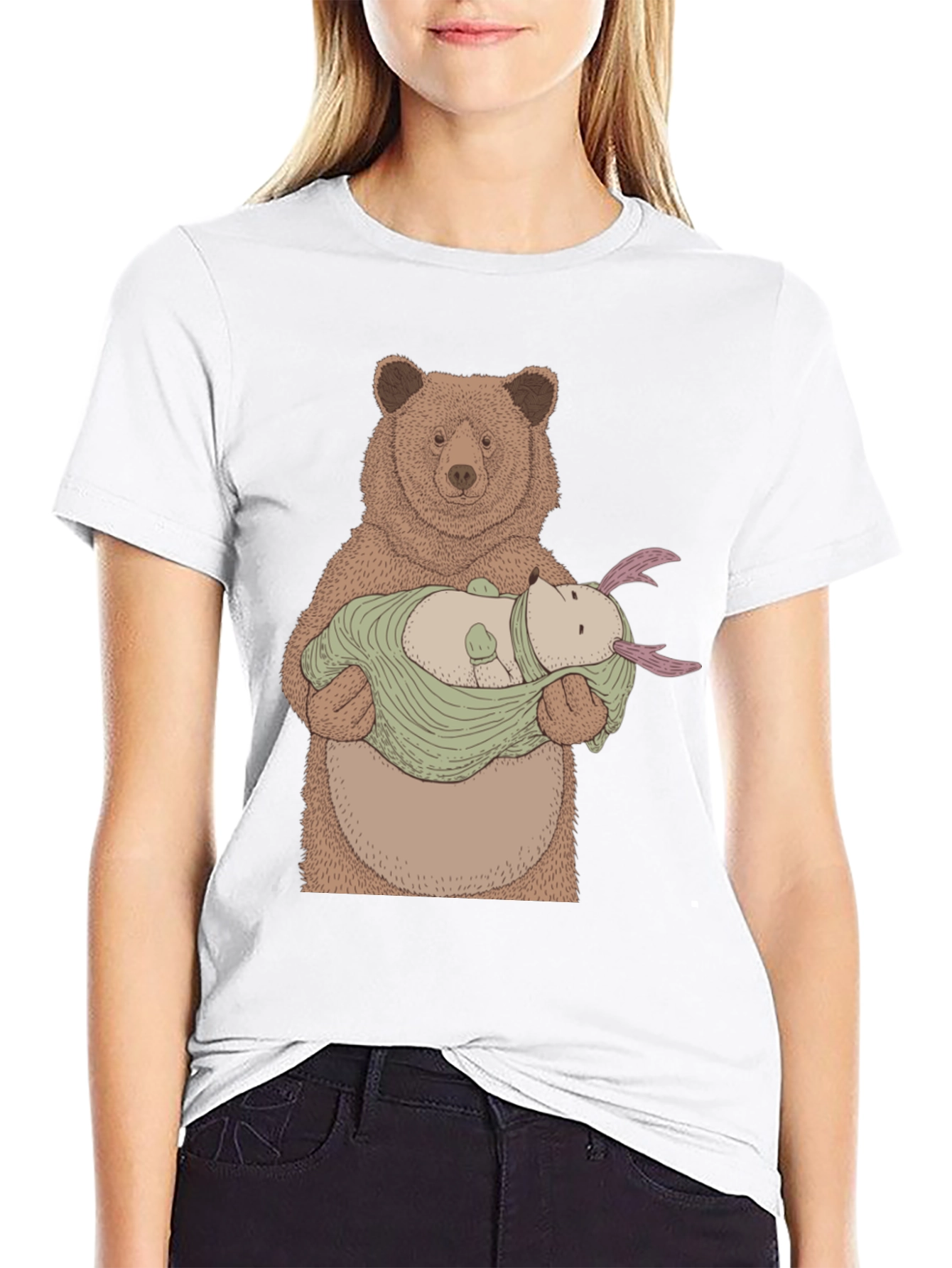 Bear Holding Creature T-Shirt