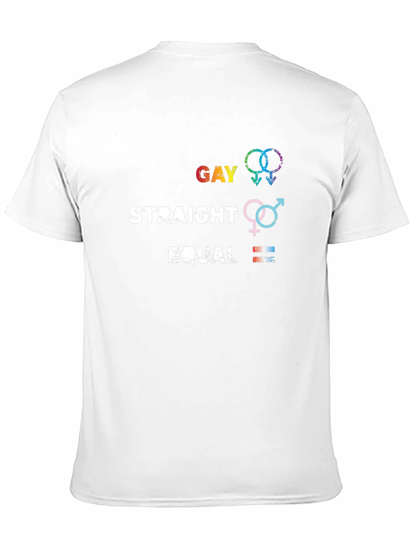 Gay Straight Equal Graphic Tee - Pride Equality T-Shirt