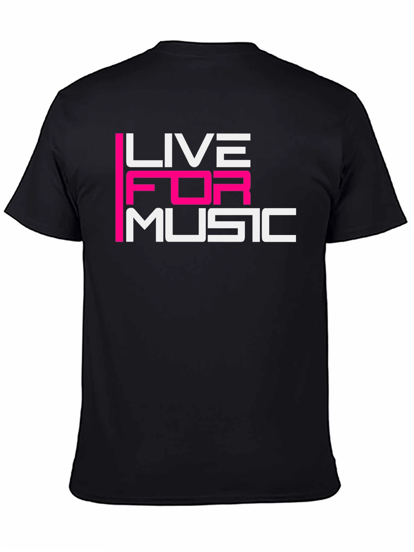 Live For Music Graphic Tee - Black