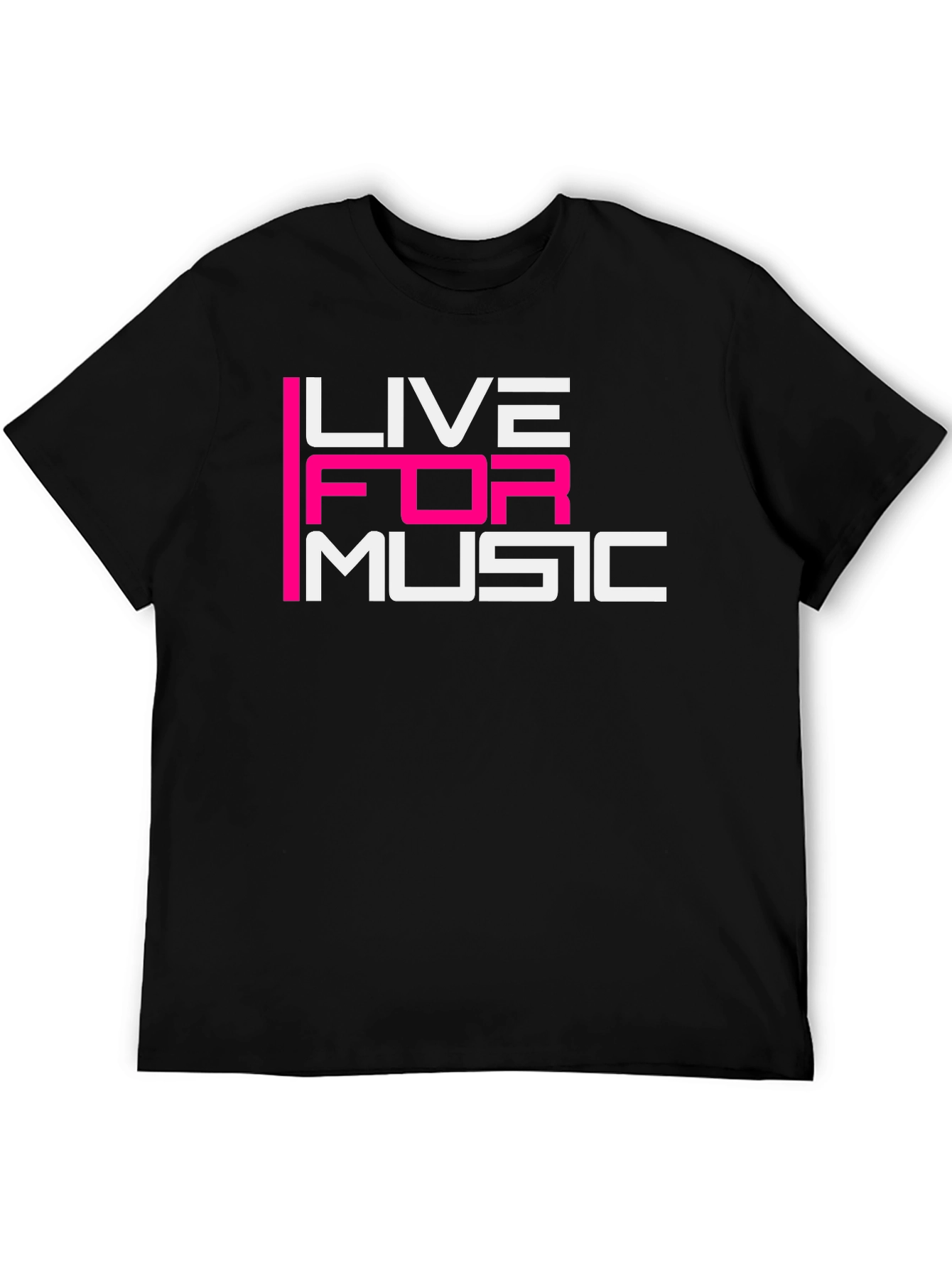 Live For Music Graphic Tee - Black
