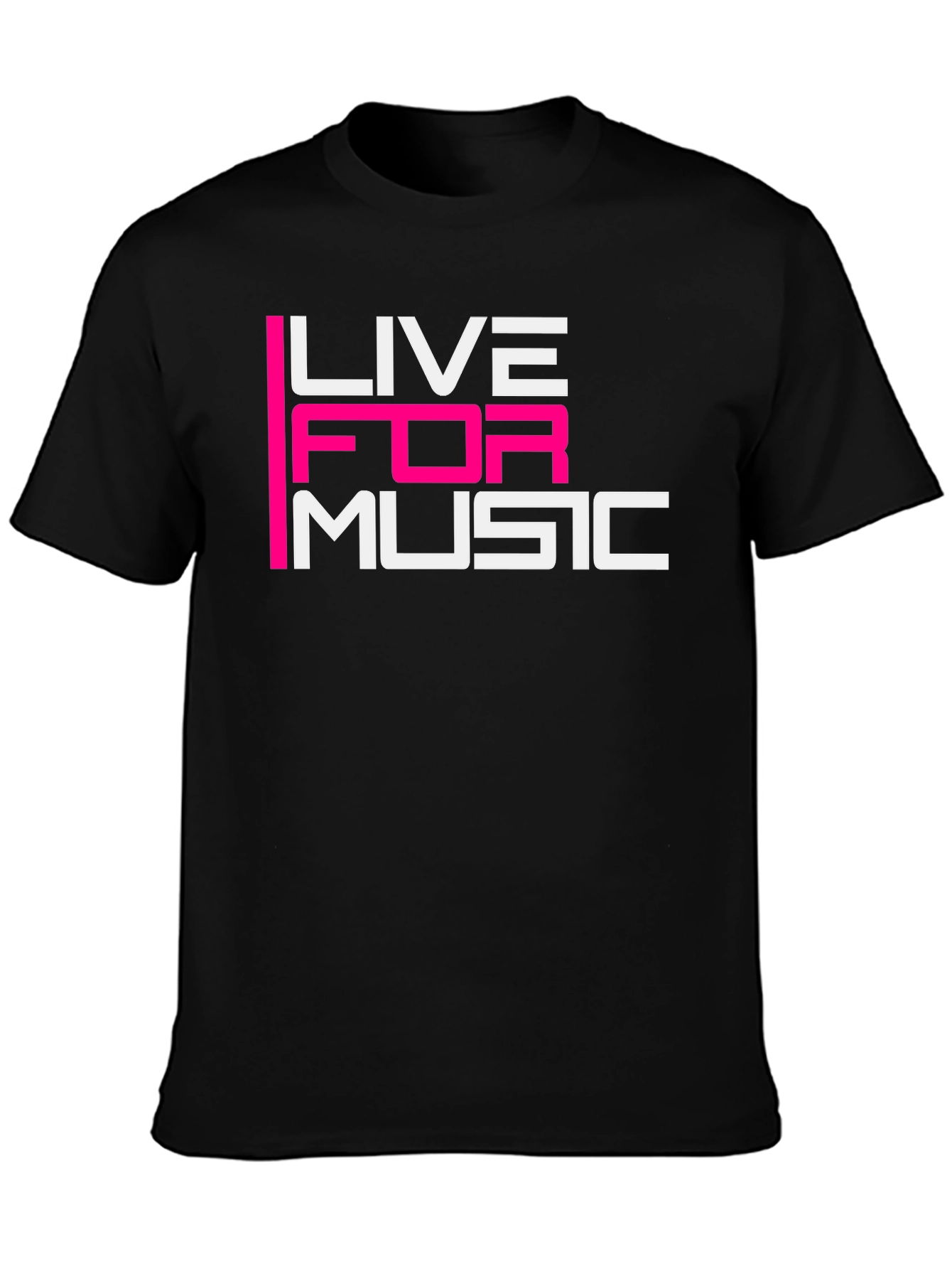 Live For Music Graphic Tee - Black