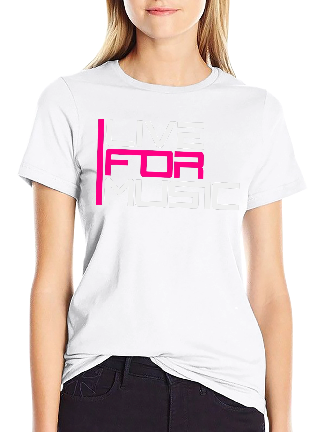Live For Music Graphic Tee - Black