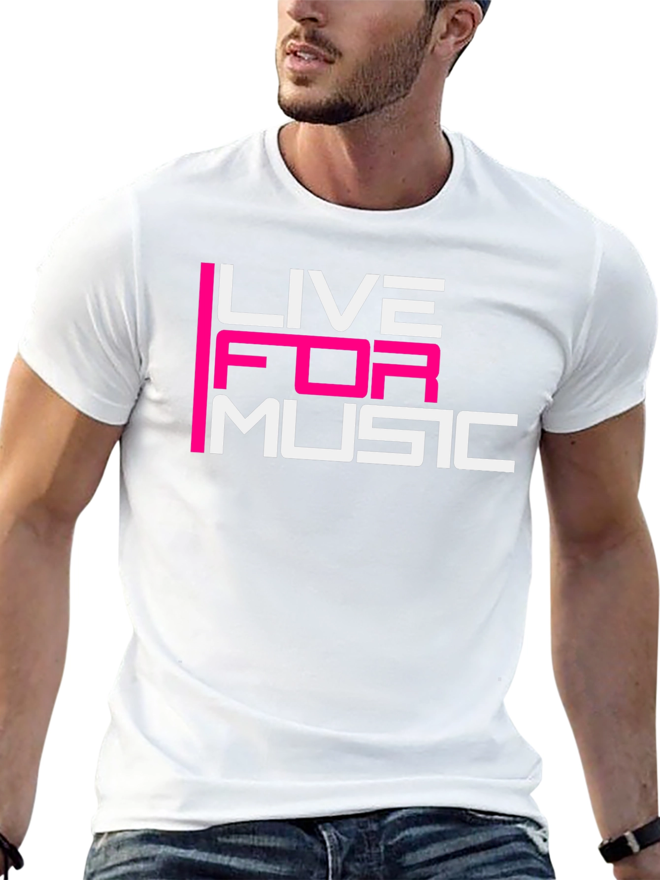 Live For Music Graphic Tee - Black