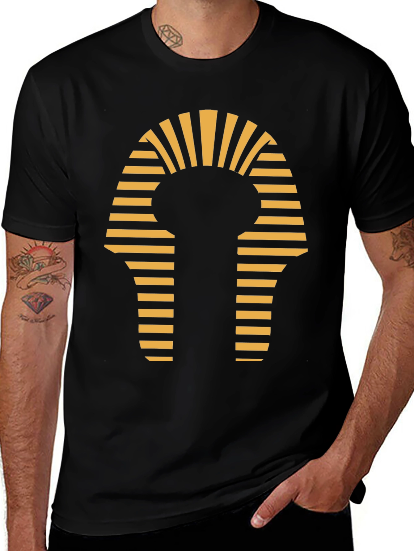 Egyptian Pharaoh T-Shirt - Black Cotton Tee