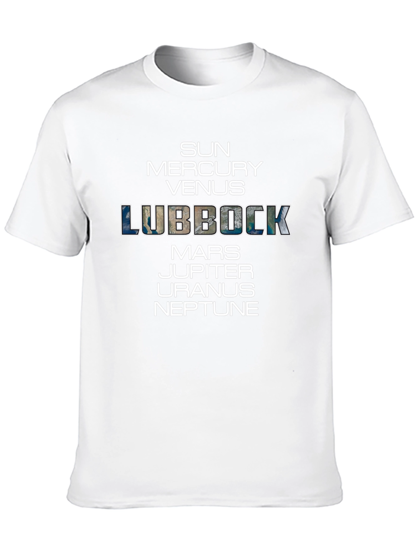 Planets Lubbock T-Shirt - Black Cotton Blend Tee