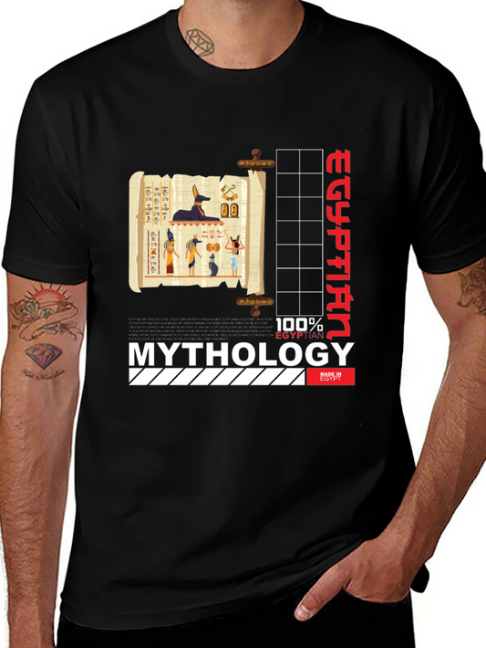 Egyptian Mythology Graphic T-Shirt - Black