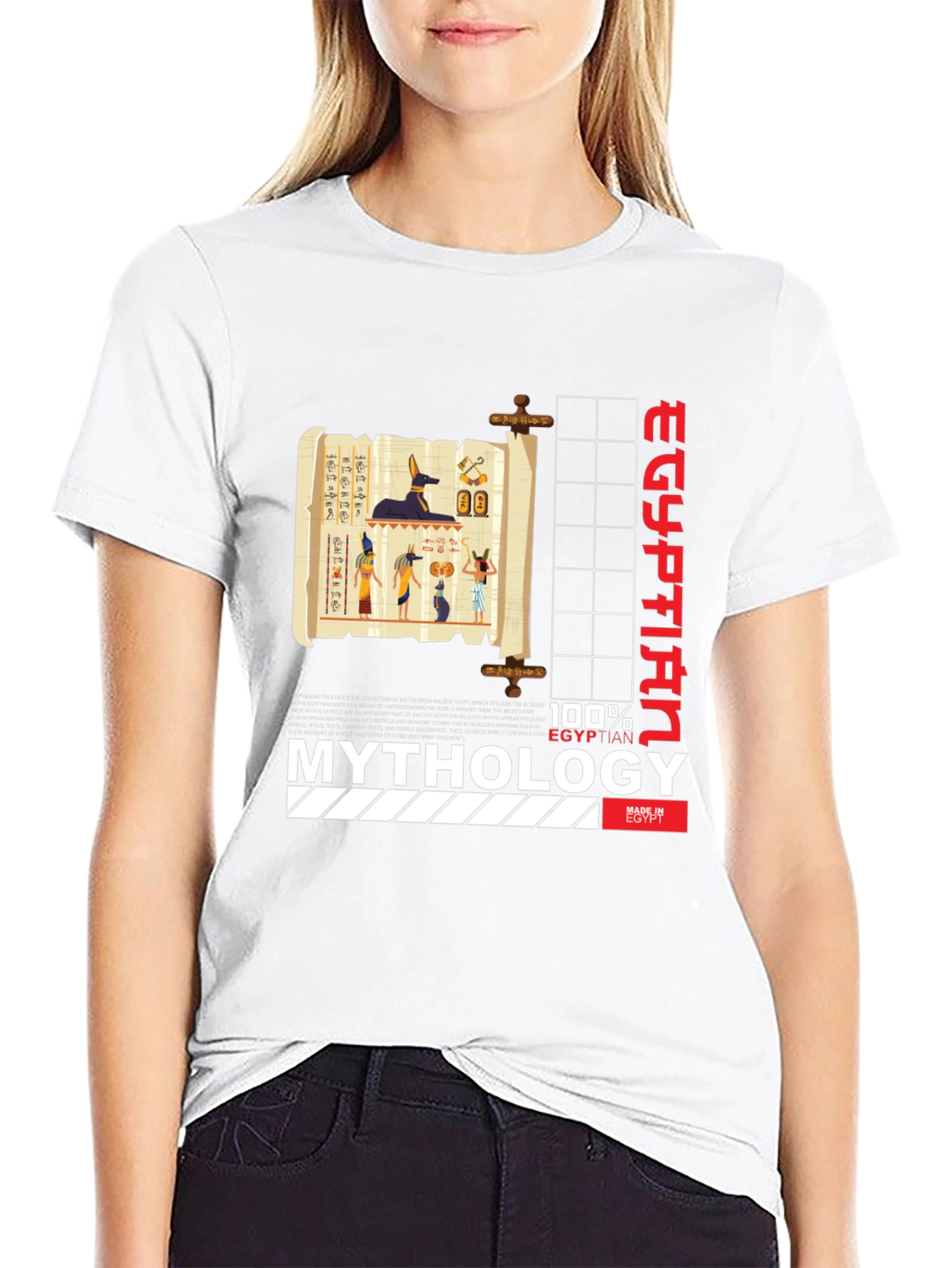 Egyptian Mythology Graphic T-Shirt - Black