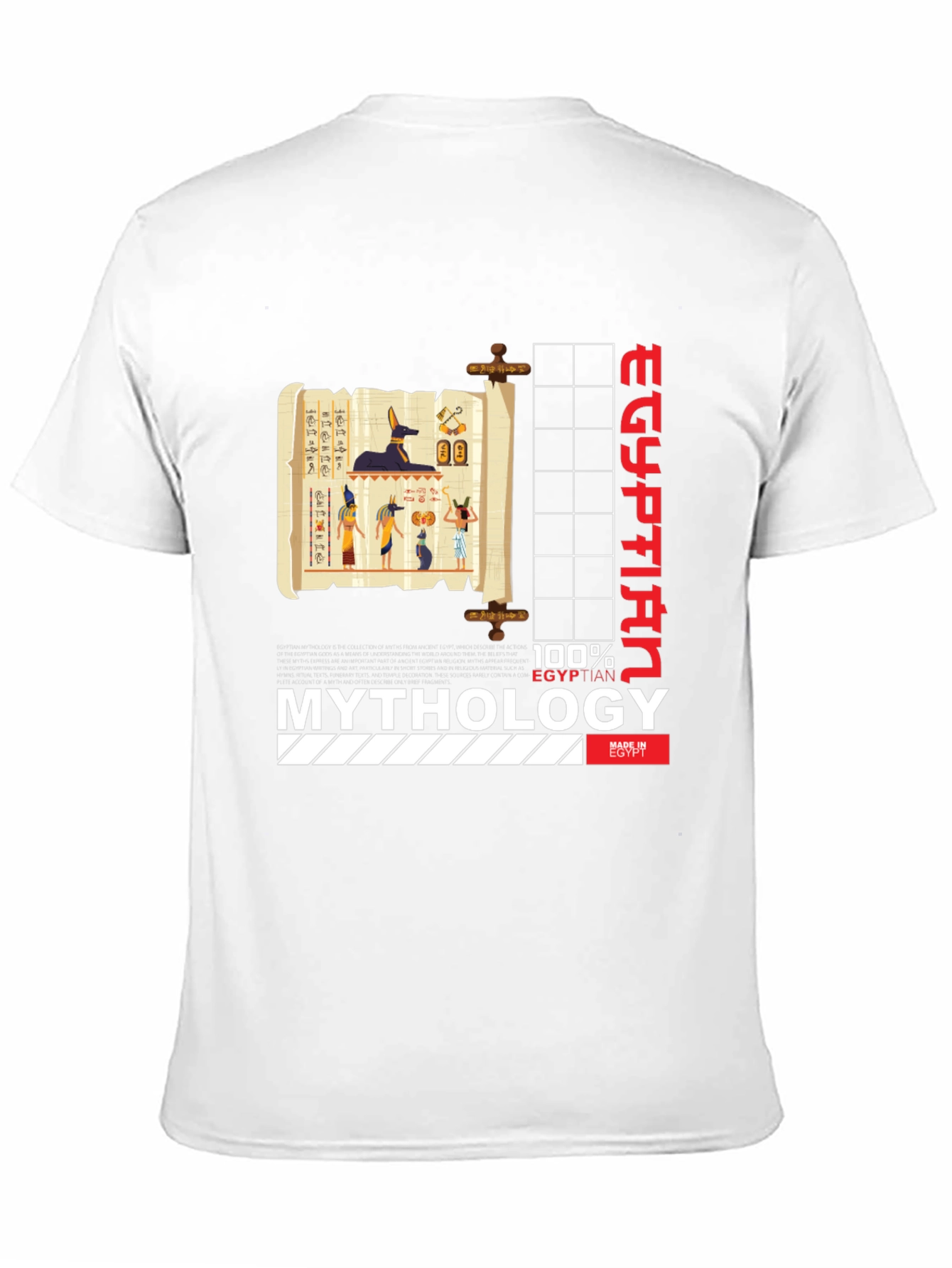 Egyptian Mythology Graphic T-Shirt - Black