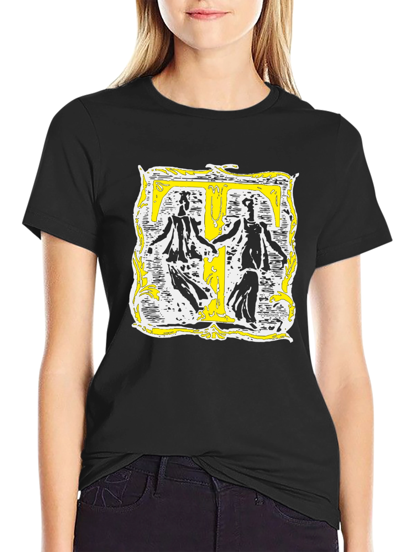 Gemini Zodiac Sign Black T-Shirt