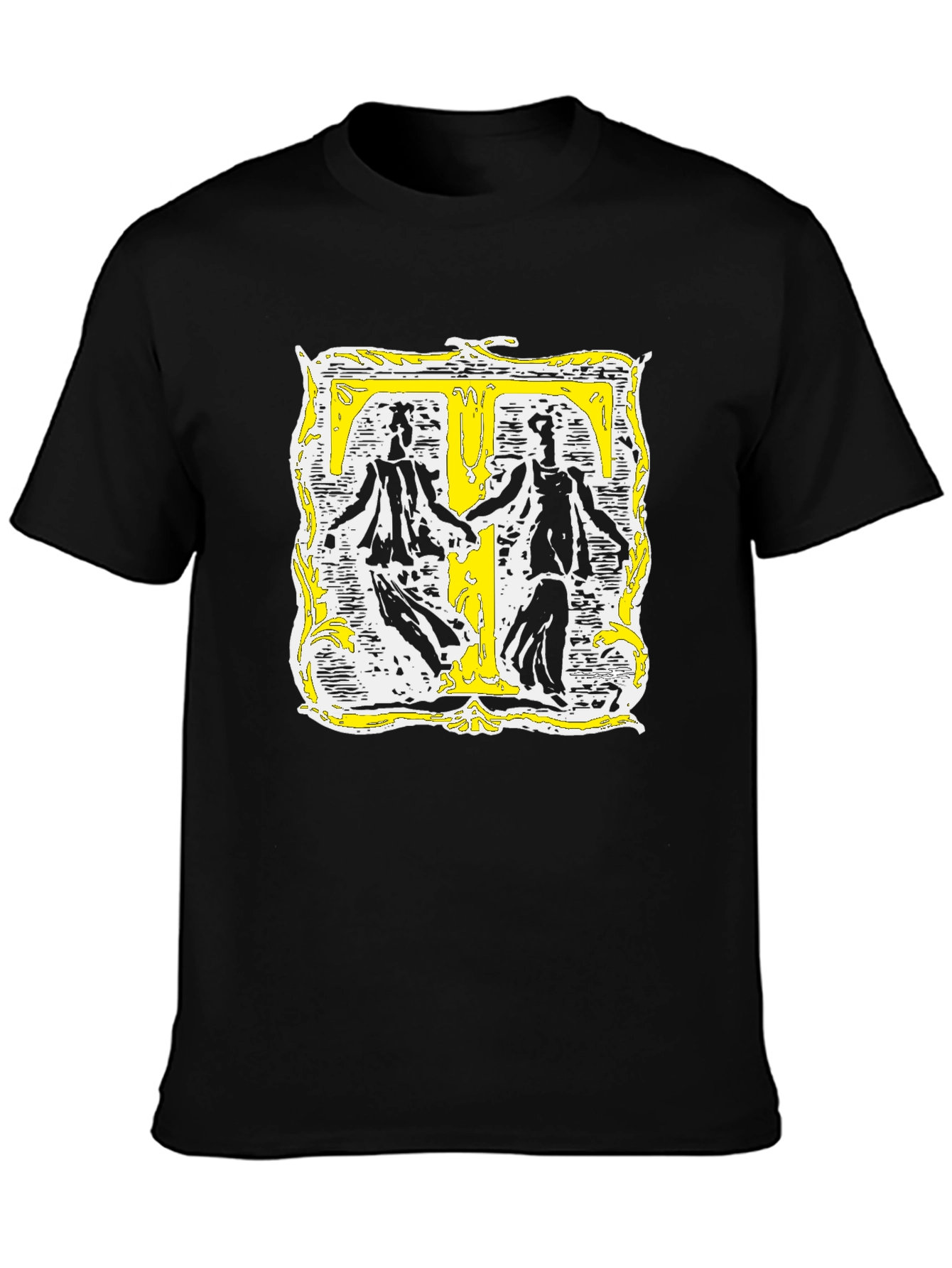Gemini Zodiac Sign Black T-Shirt