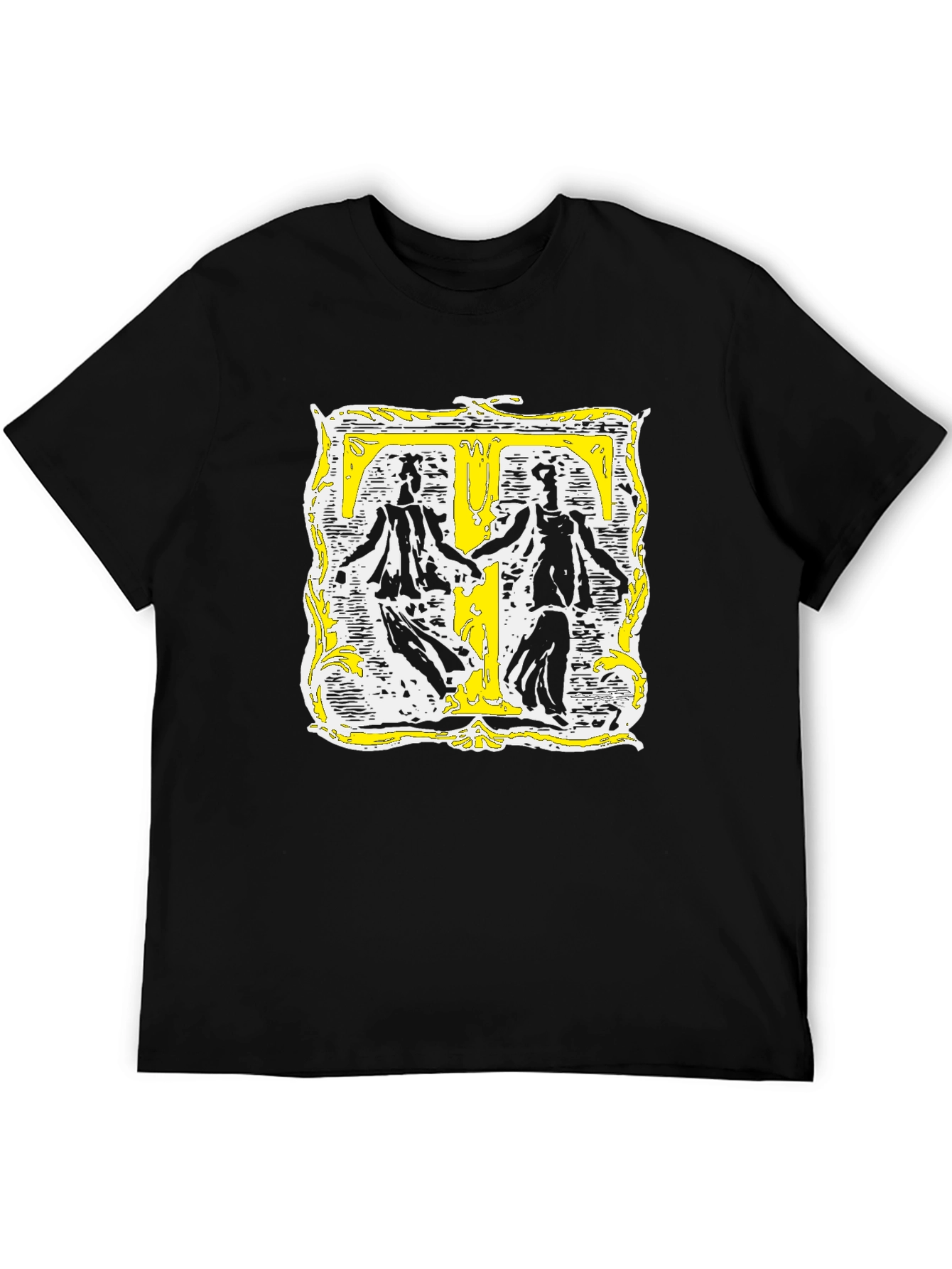 Gemini Zodiac Sign Black T-Shirt