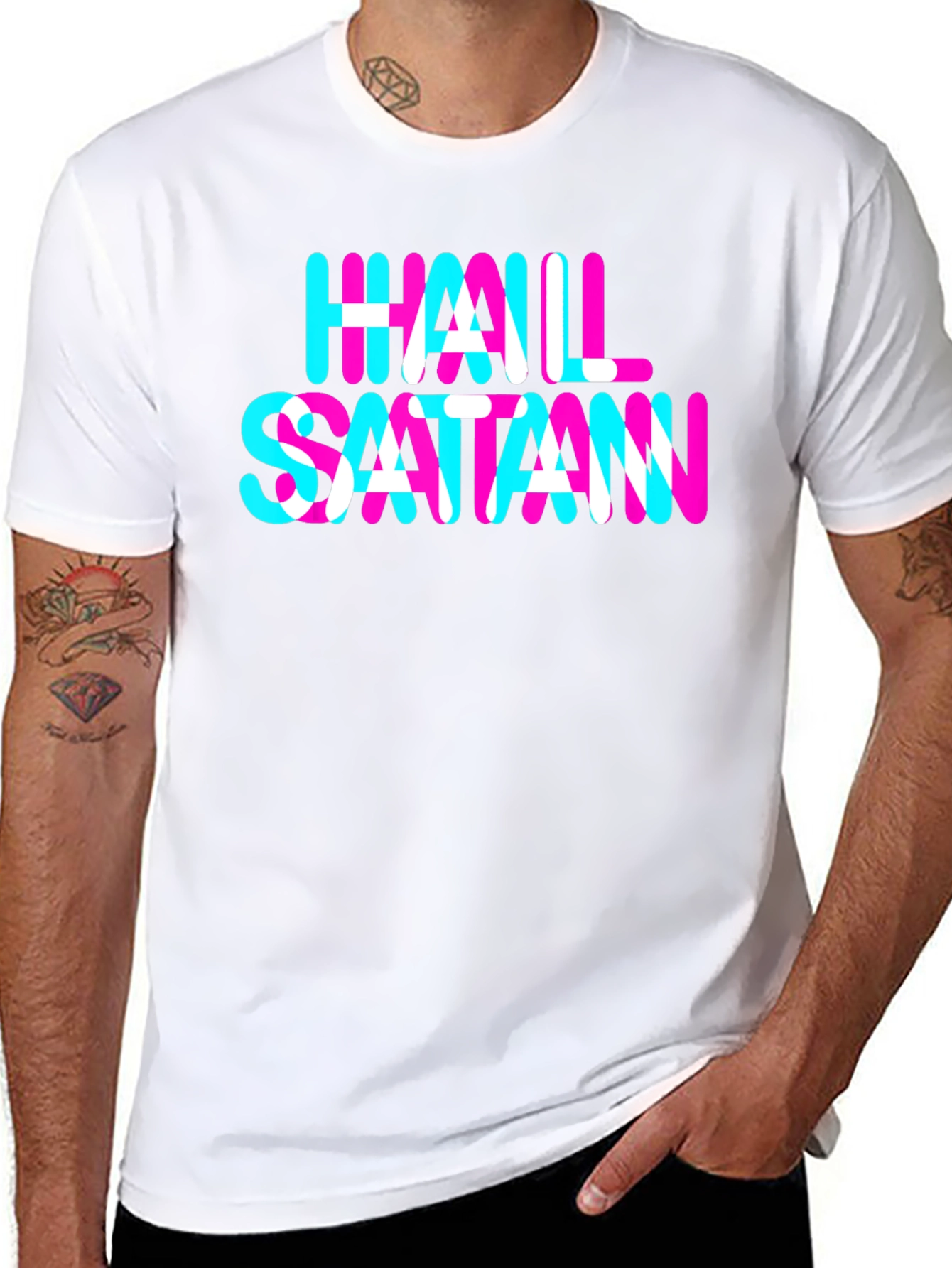 Hail Satan Graphic Tee - Bold Statement Shirt