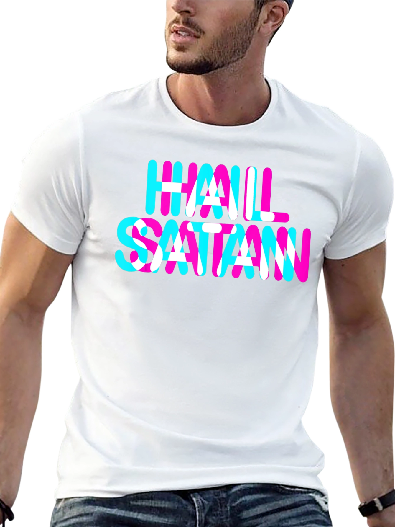 Hail Satan Graphic Tee - Bold Statement Shirt